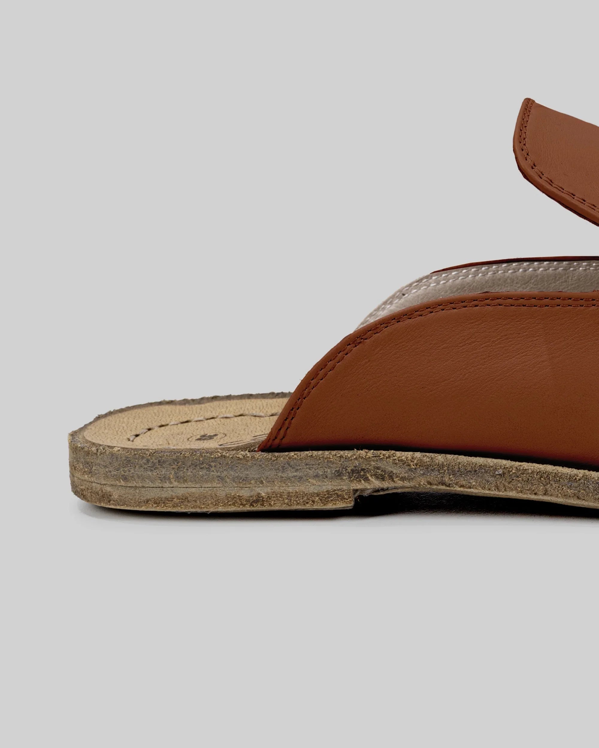 Back view Dark Brown Pointed Toe Mules - Calf Leather Handcrafted | Bespoky