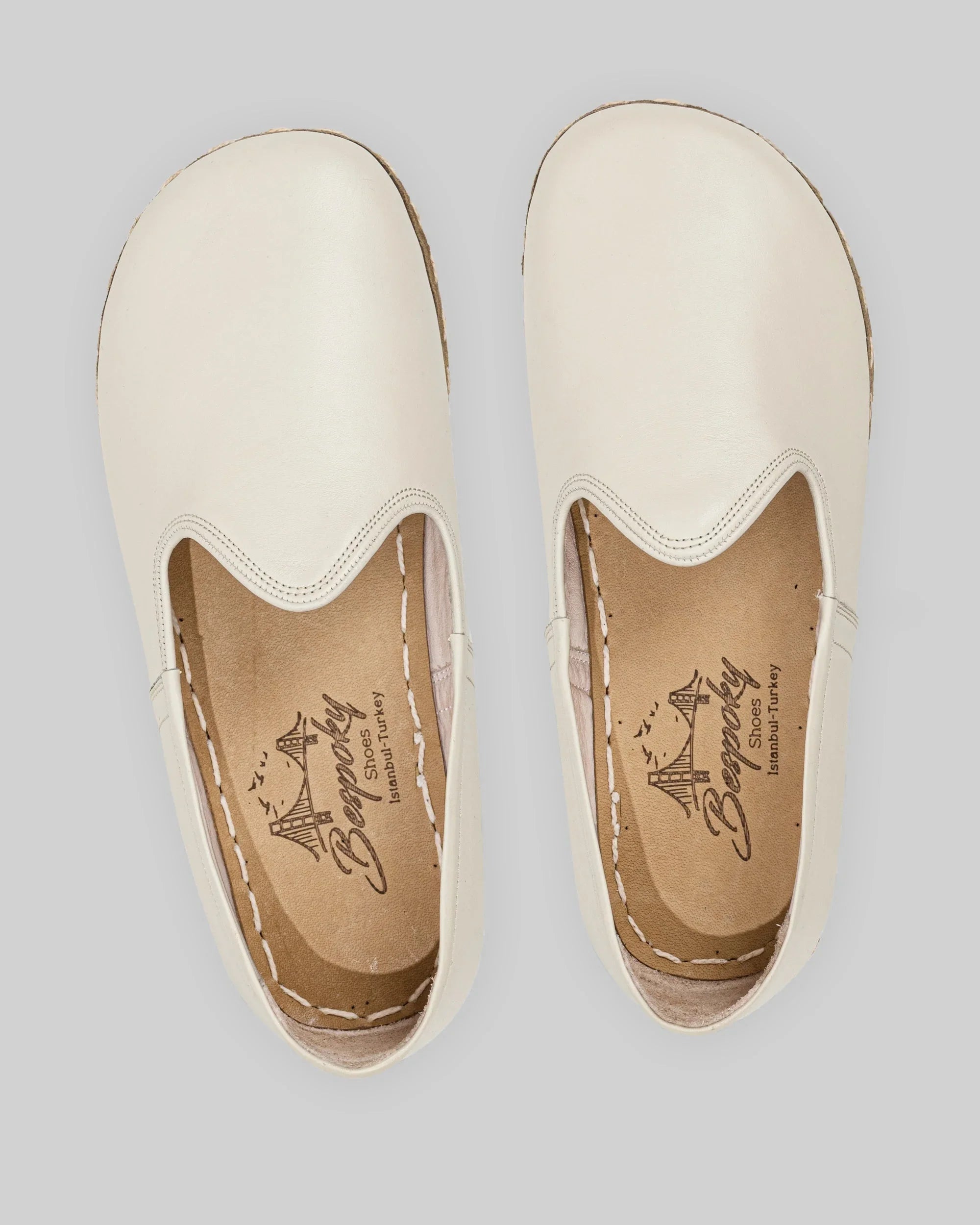 Side view Lucas Beige Barefoot Yemeni - Calf Leather Zero Drop | Bespoky