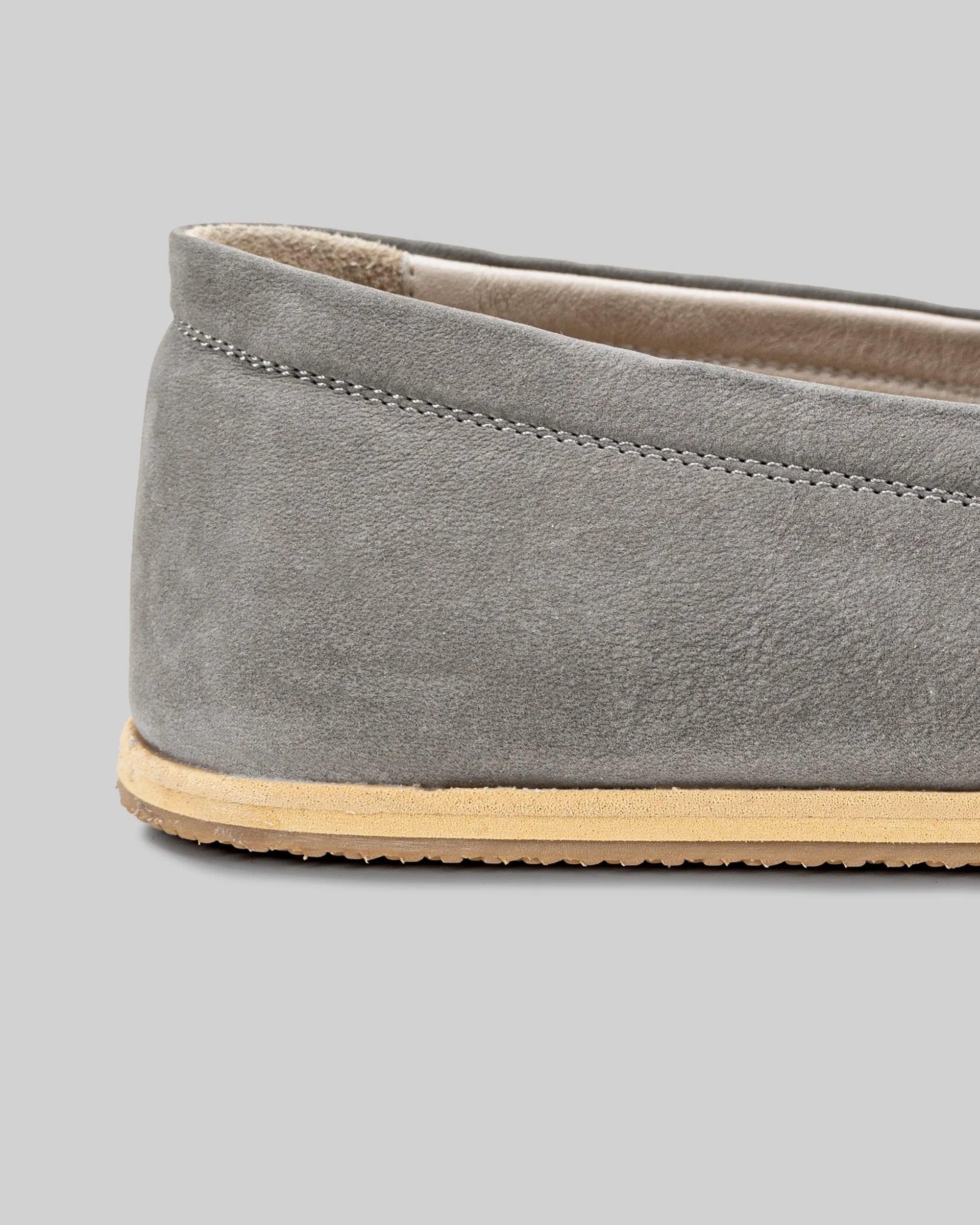 Detail Smoked Nubuck Barefoot Shoes - Handcrafted Calf Leather Turkey | Bespoky