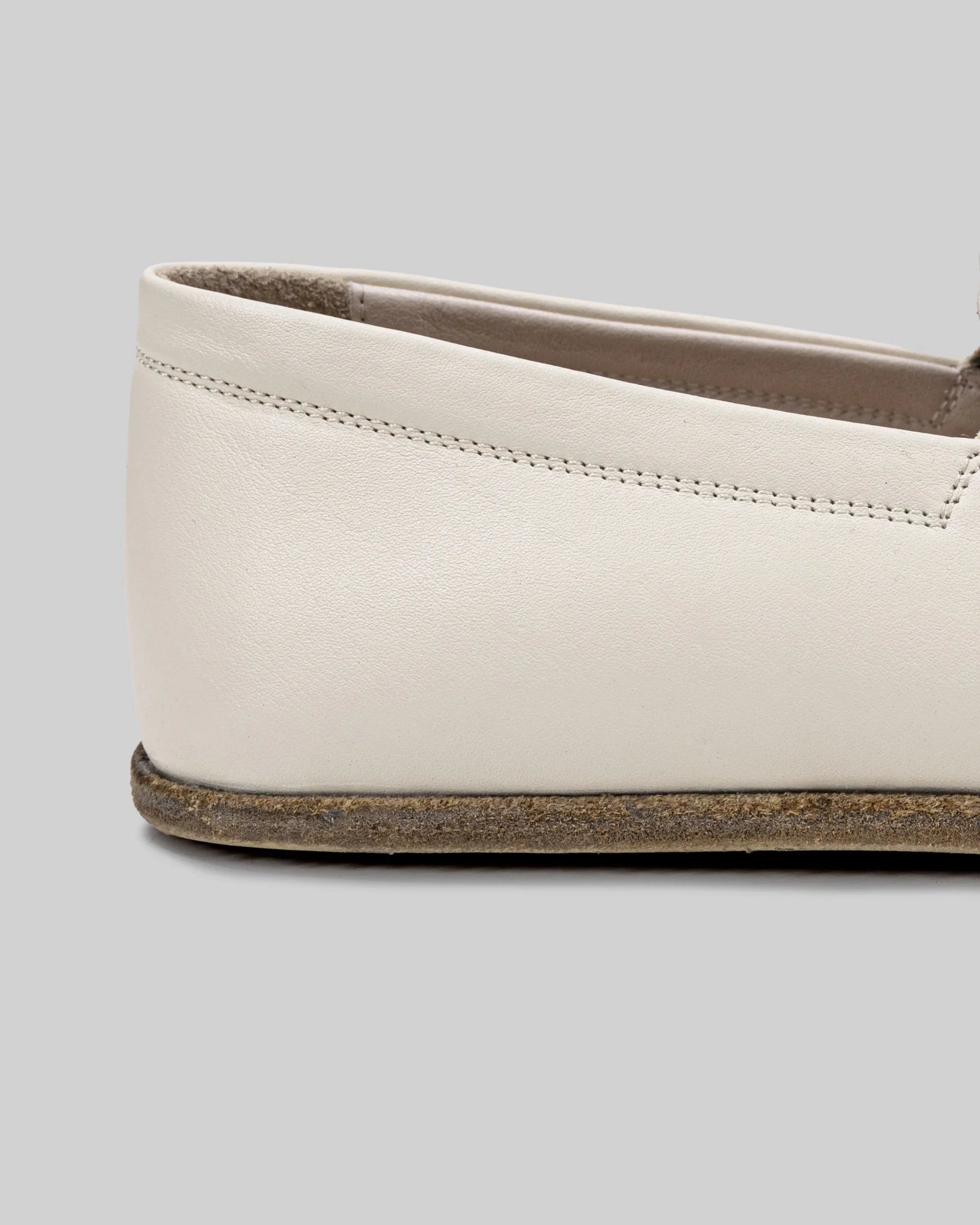Top view Cream Barefoot Shoes - Handcrafted Calf Leather | Bespoky