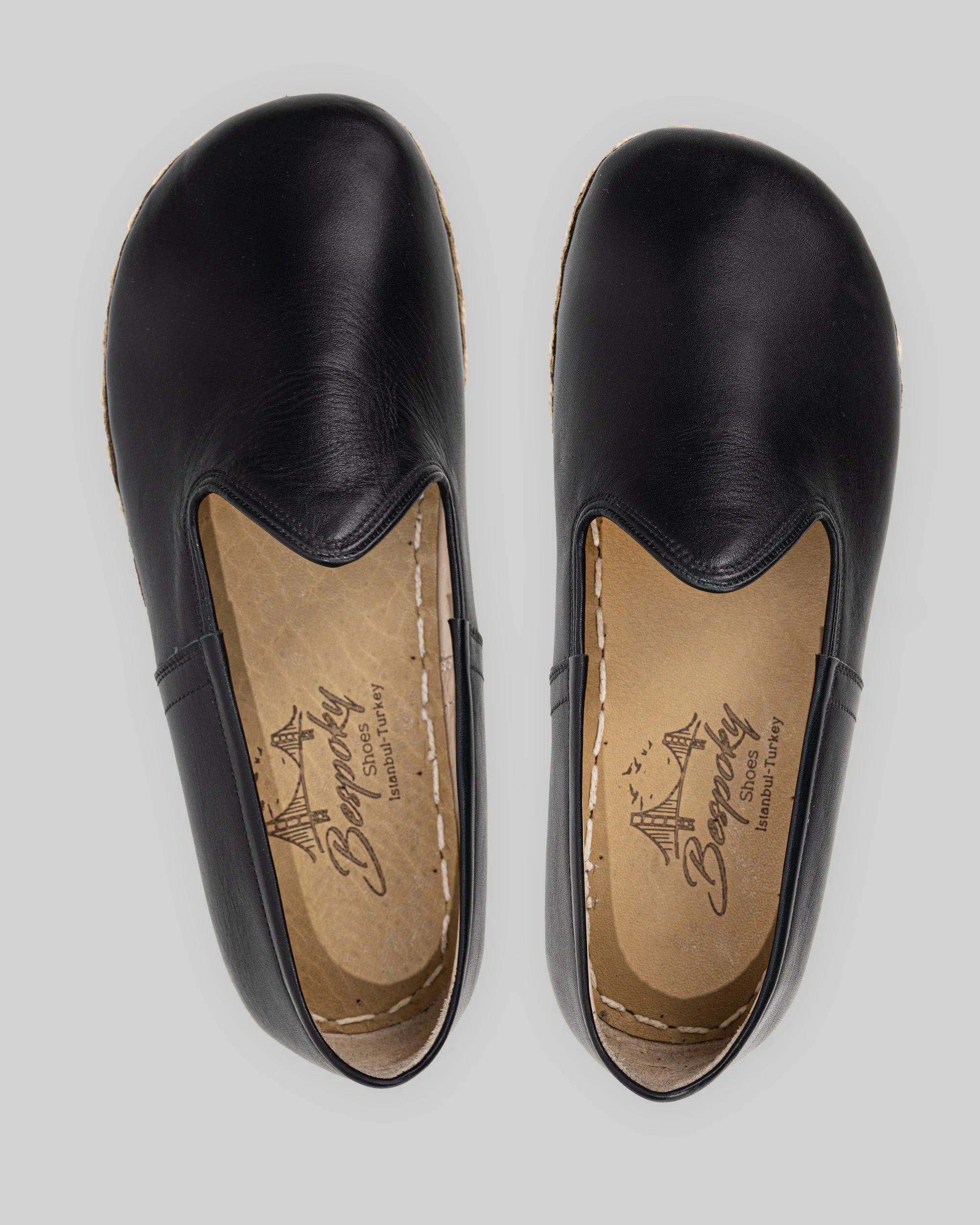 Side view Black Barefoot Yemeni - Calf Leather Zero Drop | Bespoky