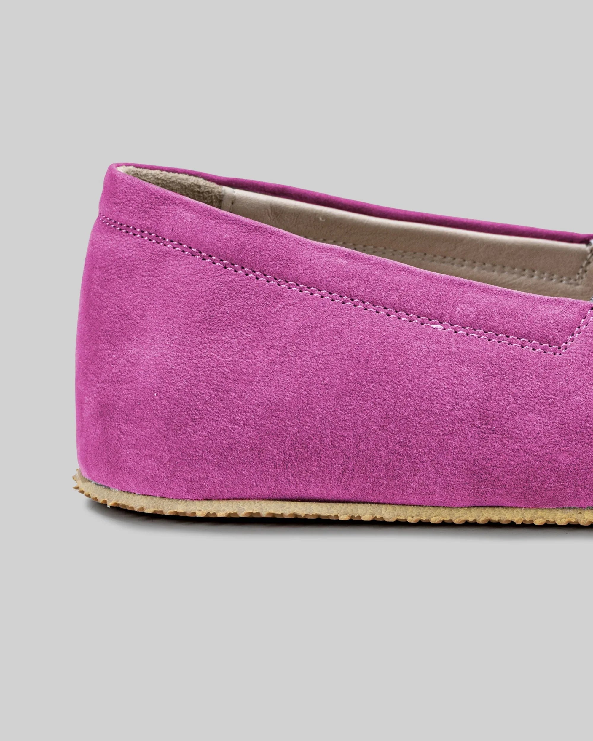 Top view Pink Barefoot Shoes - Handcrafted Calf Leather | Bespoky
