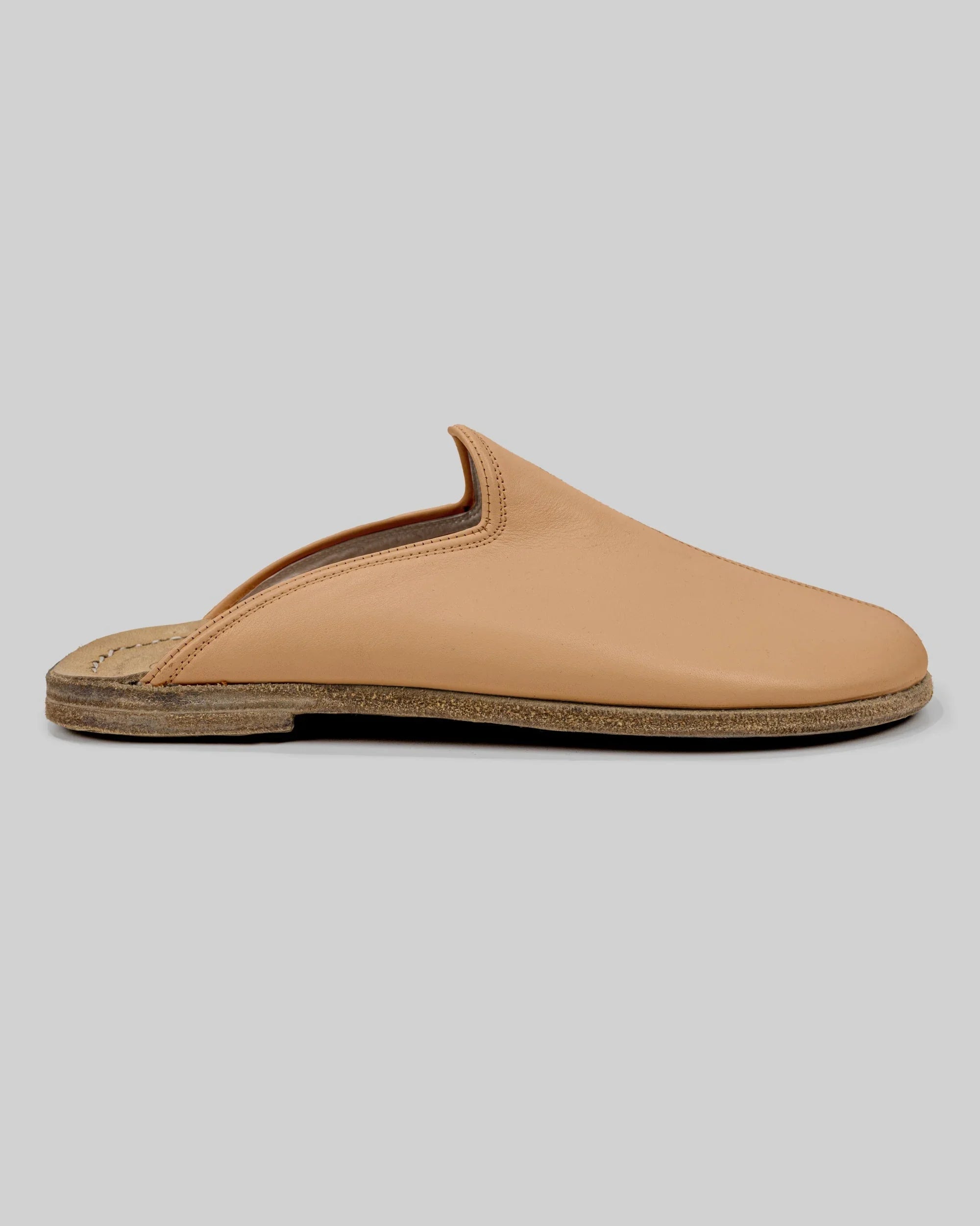 Sole detail Undyed Slippers - Zero Drop Calf Leather | Bespoky