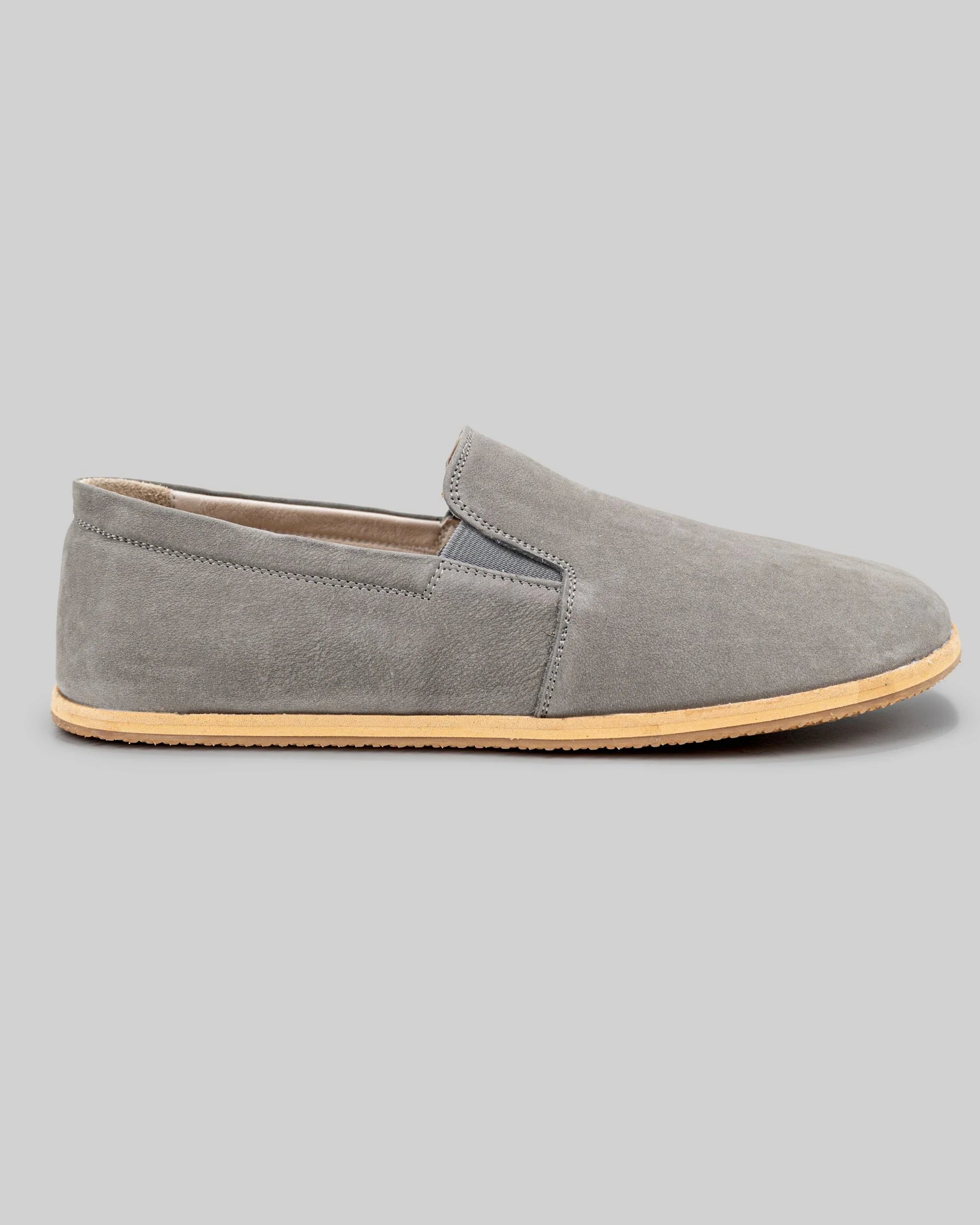 Top view Smoked Nubuck Barefoot Shoes - Handcrafted Calf Leather | Bespoky