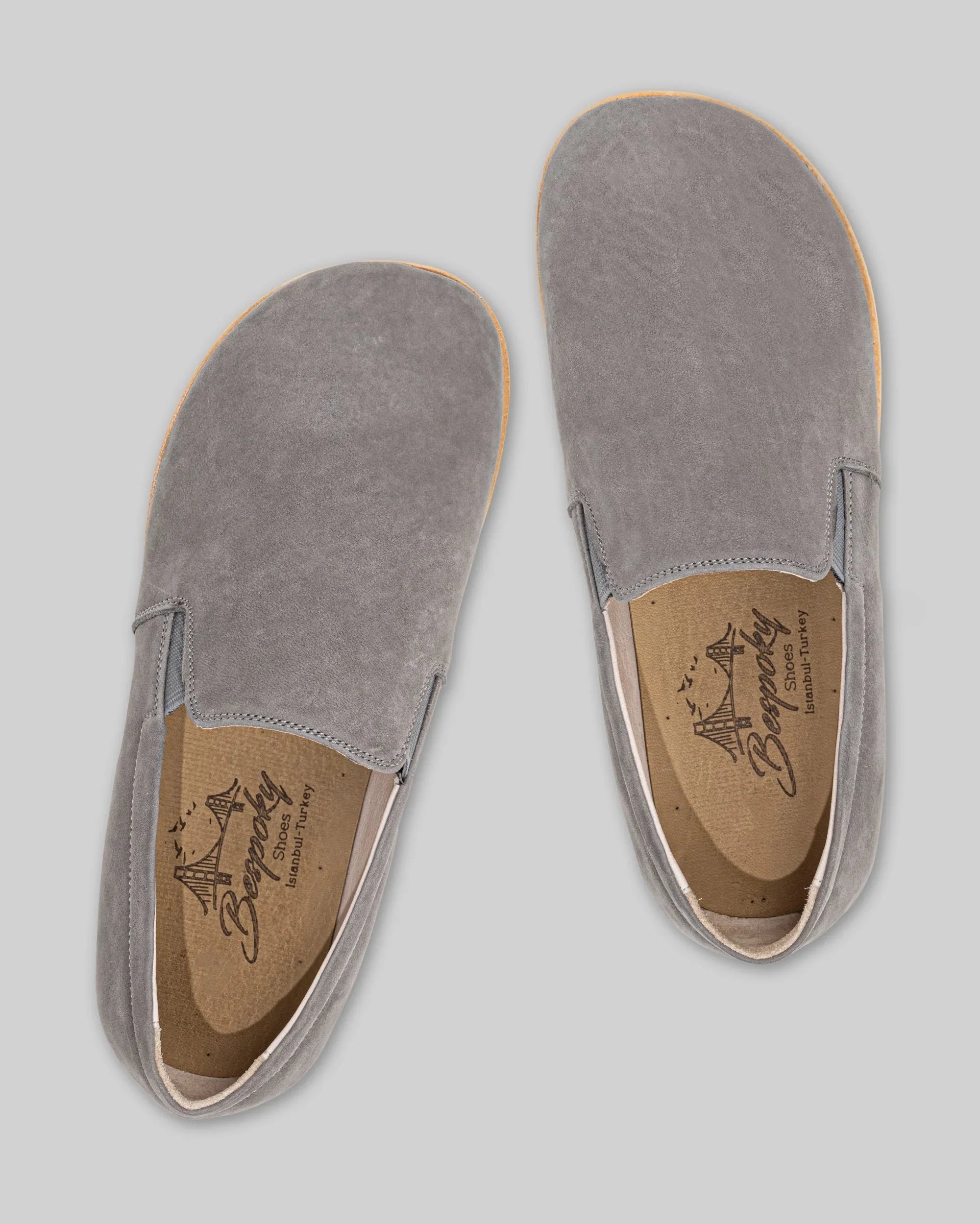 Side view Smoked Barefoot Shoes - Calf Leather Zero Drop | Bespoky