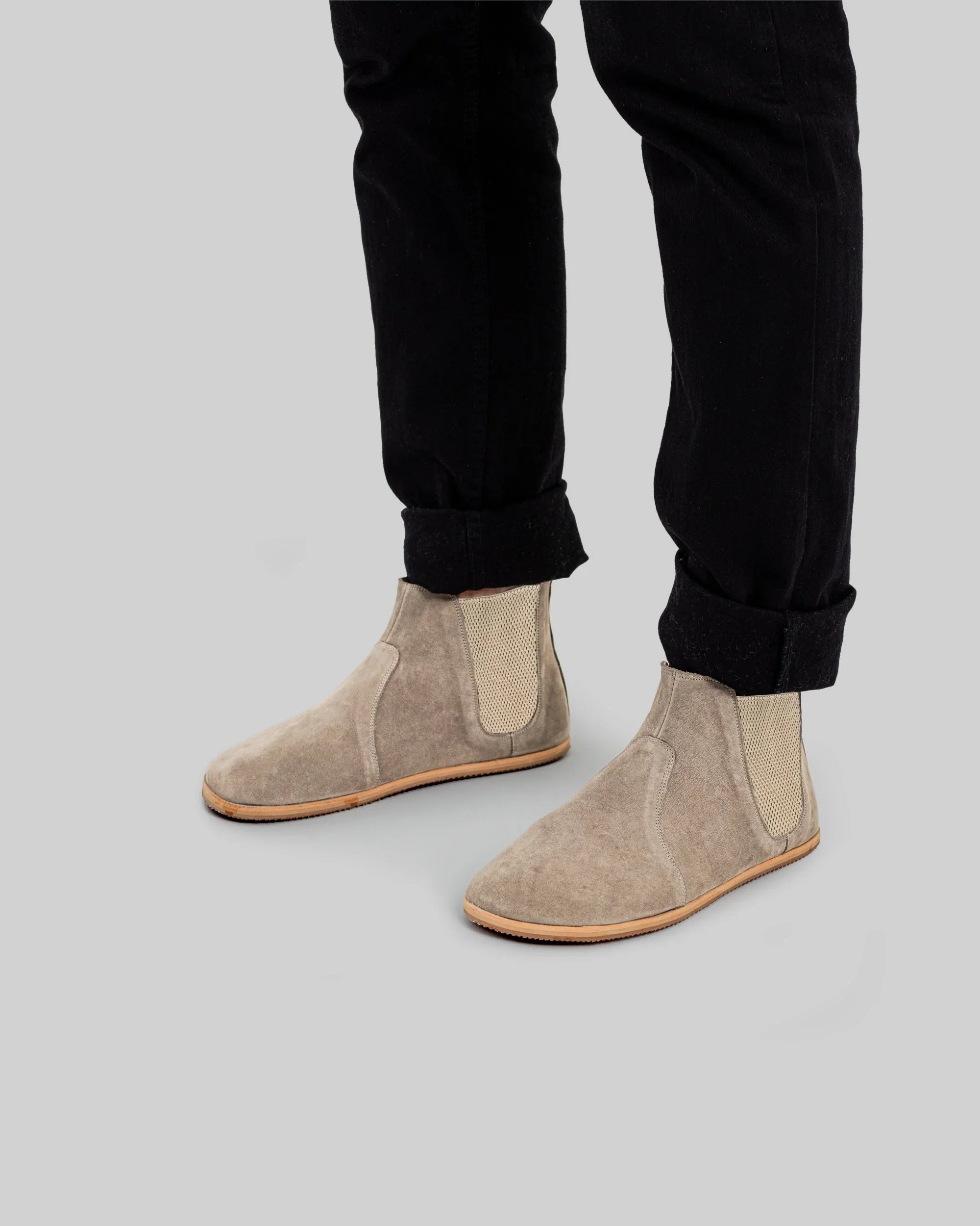Detail Beige Chelsea Boots - Handcrafted Calf Leather Turkey | Bespoky