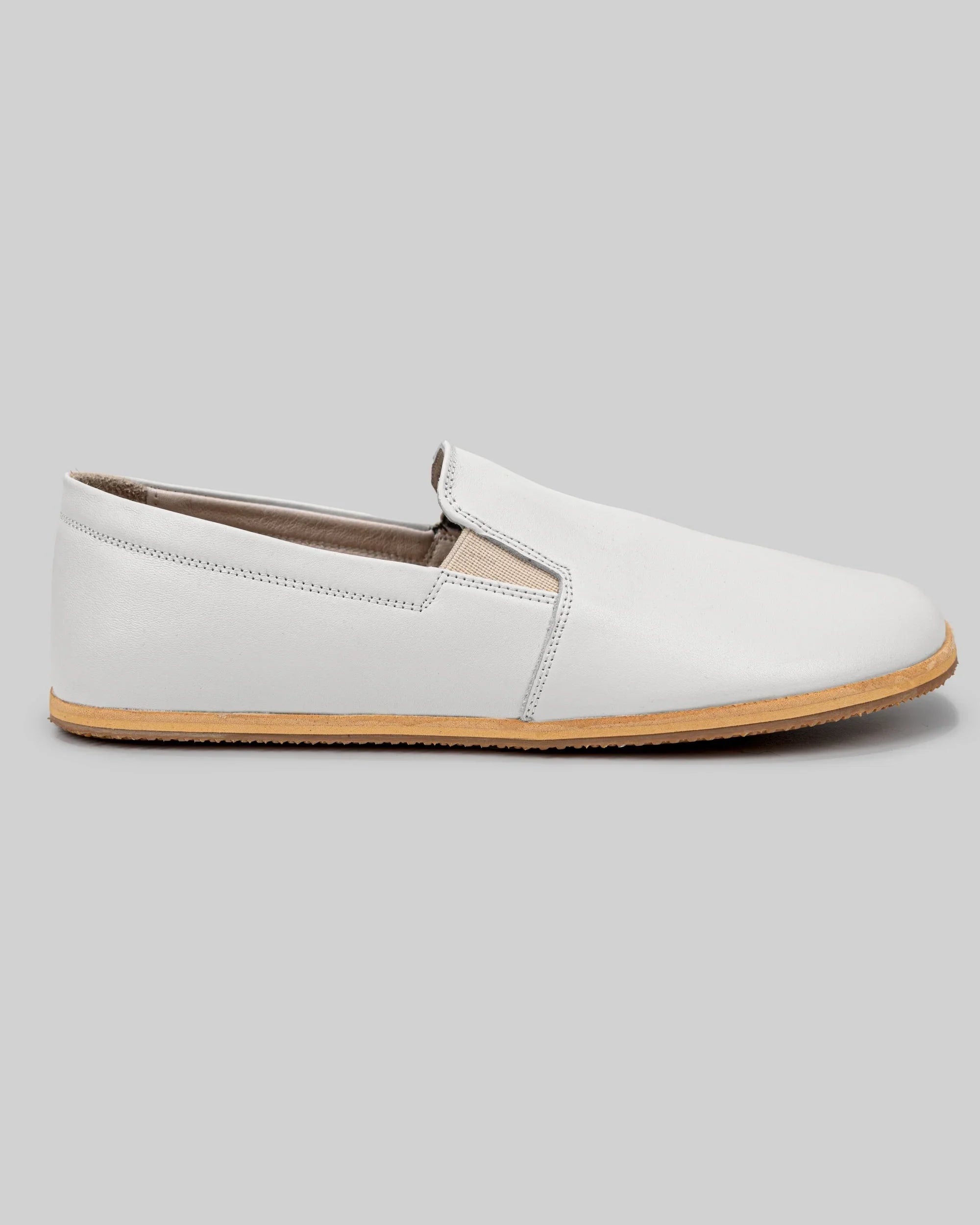 Pair White Barefoot Shoes - Barefoot Wide Toe Calf Leather | Bespoky