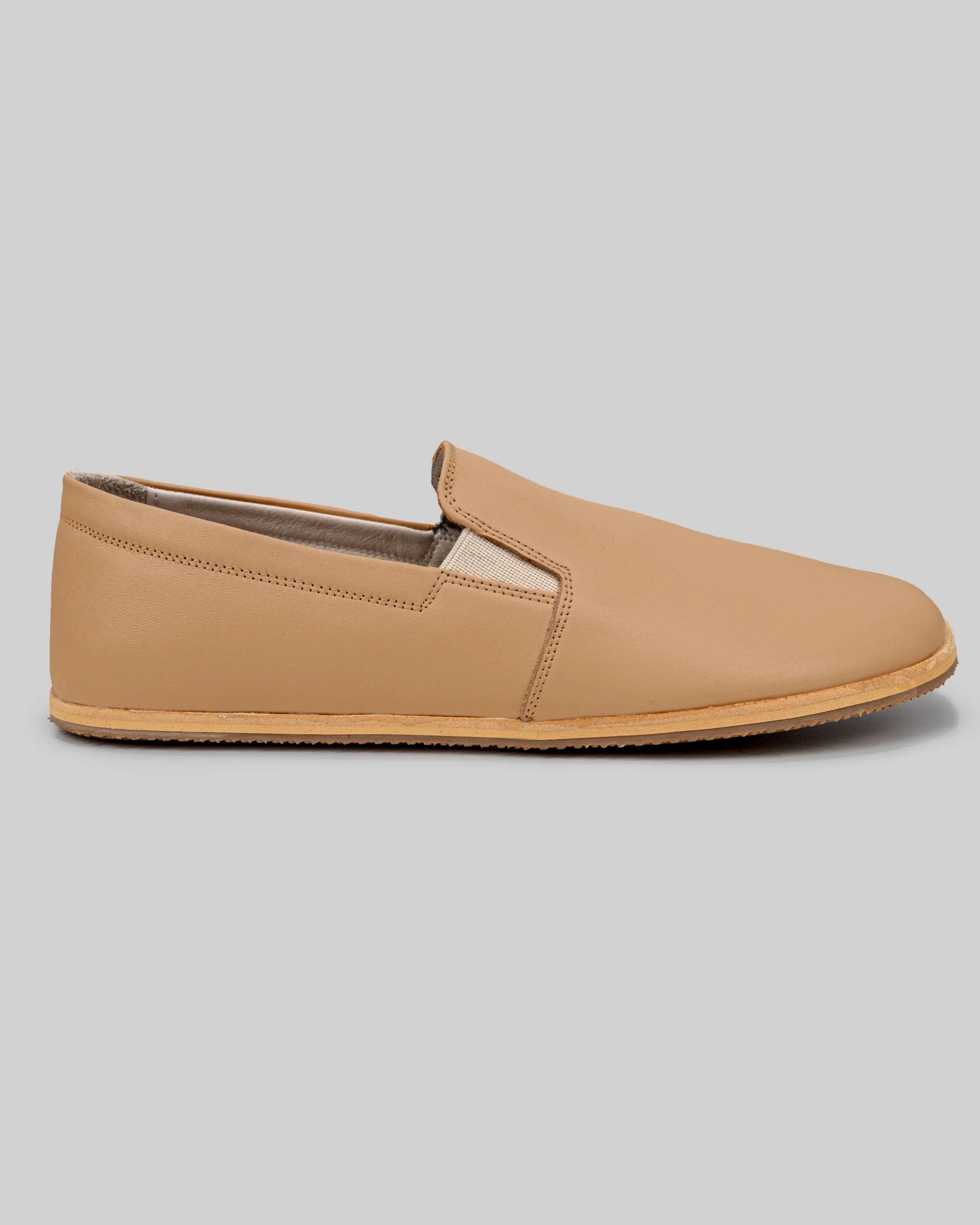 Detail Undyed Barefoot Shoes - Handcrafted Calf Leather Turkey | Bespoky