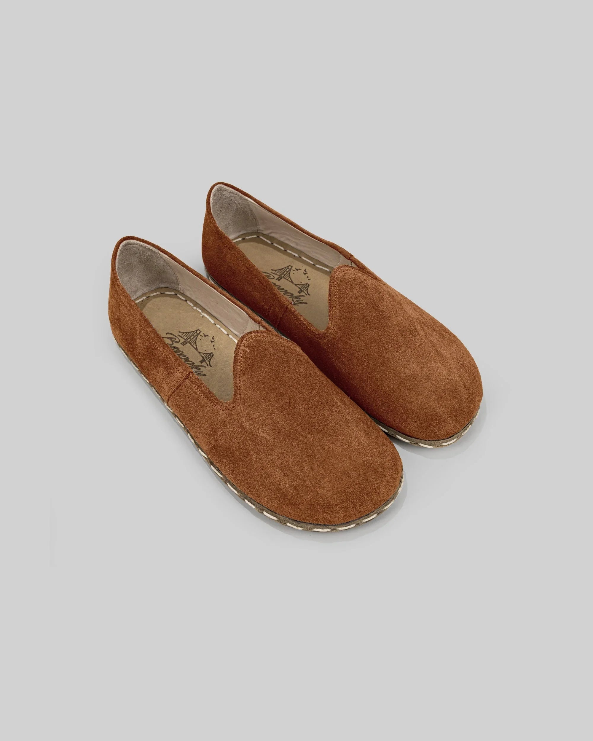 Men's Suede Barefoot Yemeni - Handcrafted Calf Leather Wide Toe Box | Bespoky