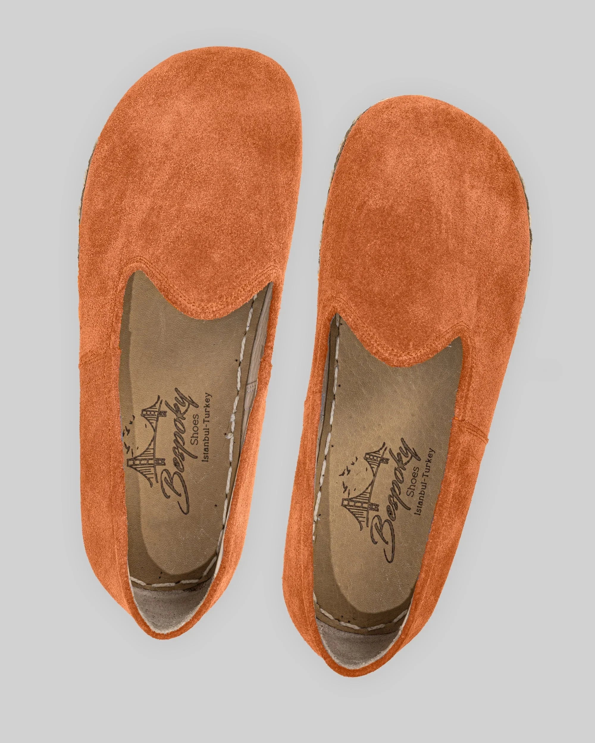 Side view Orange Barefoot Yemeni - Calf Leather Zero Drop | Bespoky