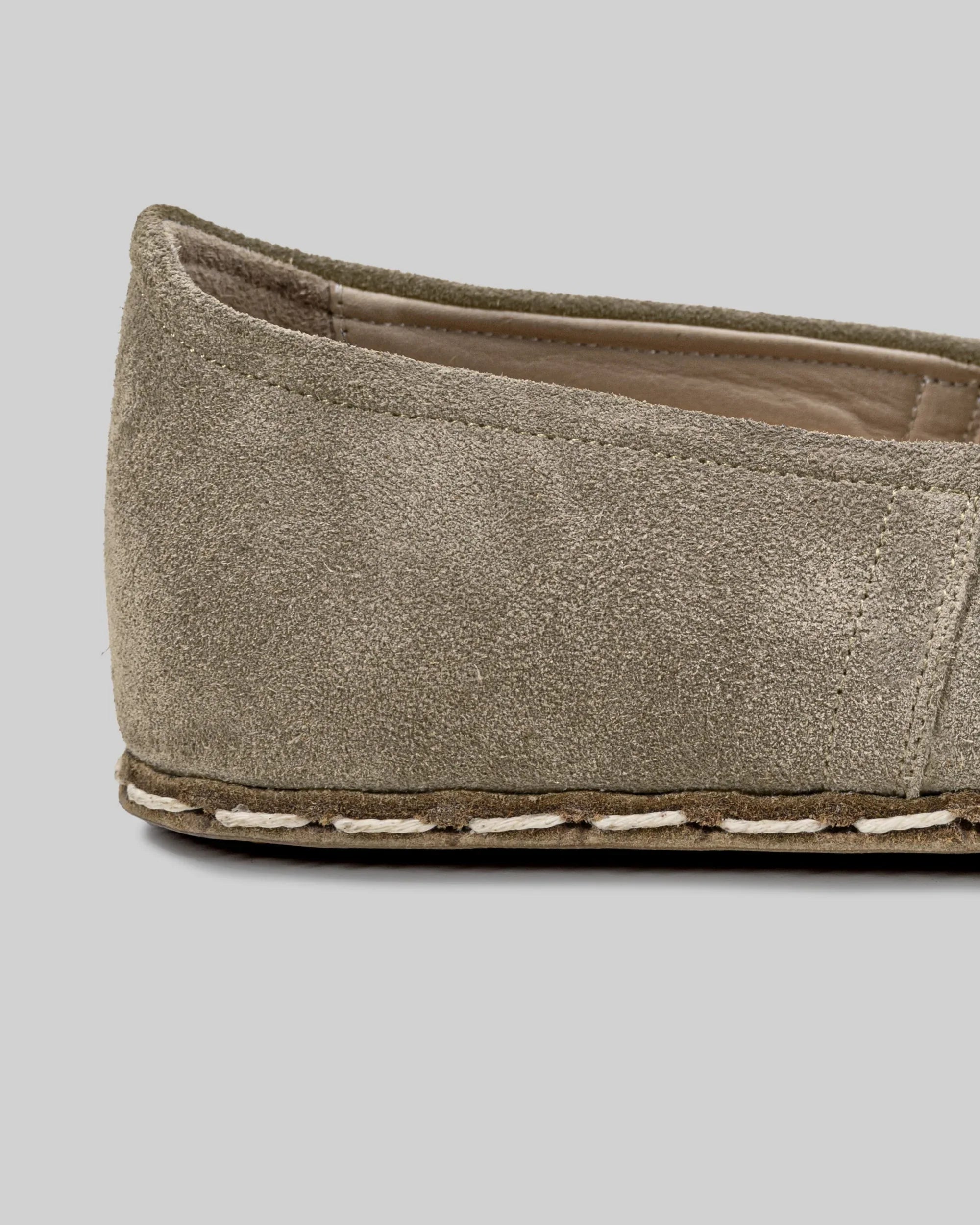 Top view Suede Barefoot Yemeni - Handcrafted Calf Leather | Bespoky