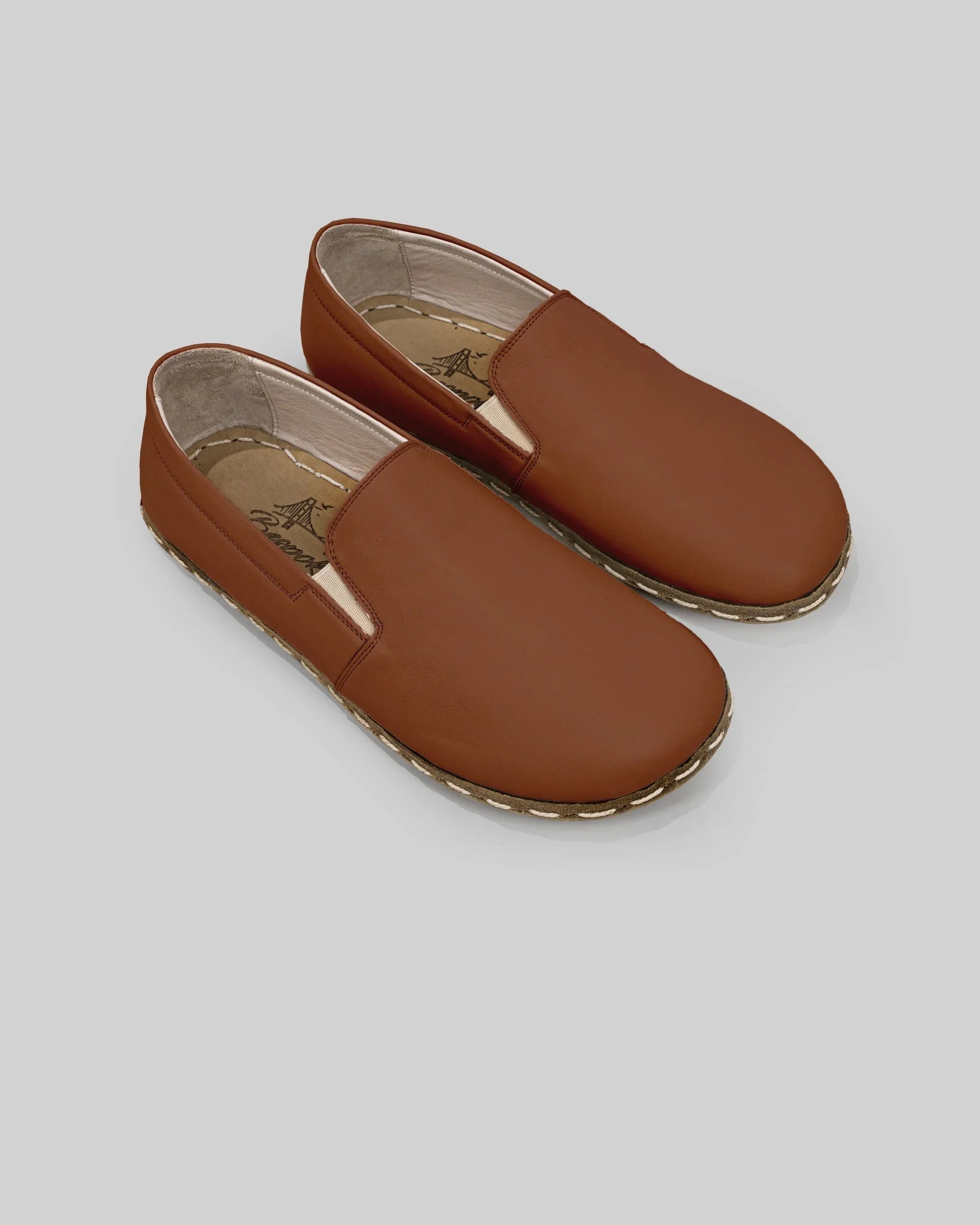 Men's Dark Brown Barefoot Shoes - Handcrafted Calf Leather Wide Toe Box | Bespoky