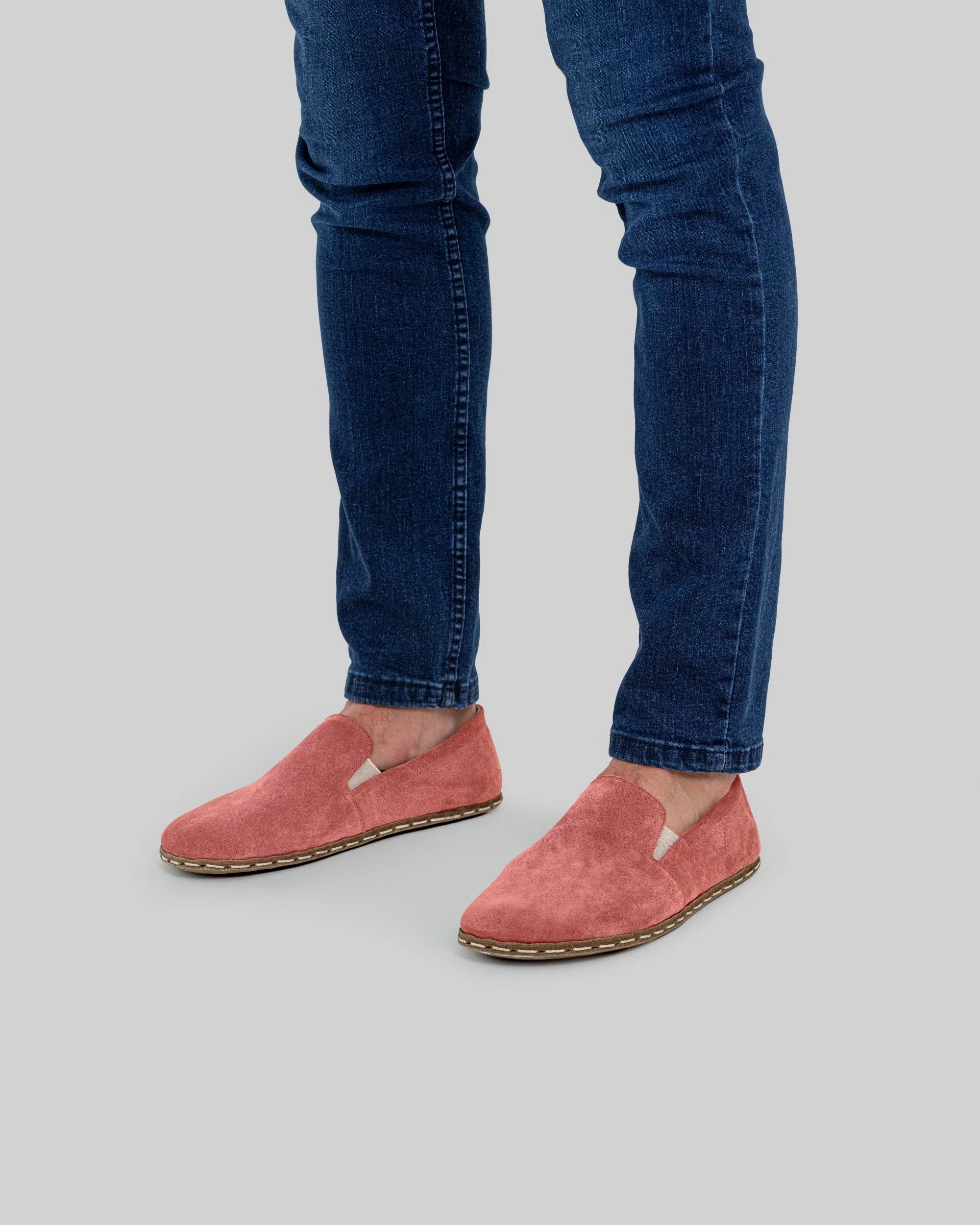 Side view Pink Barefoot Shoes - Calf Leather Zero Drop | Bespoky