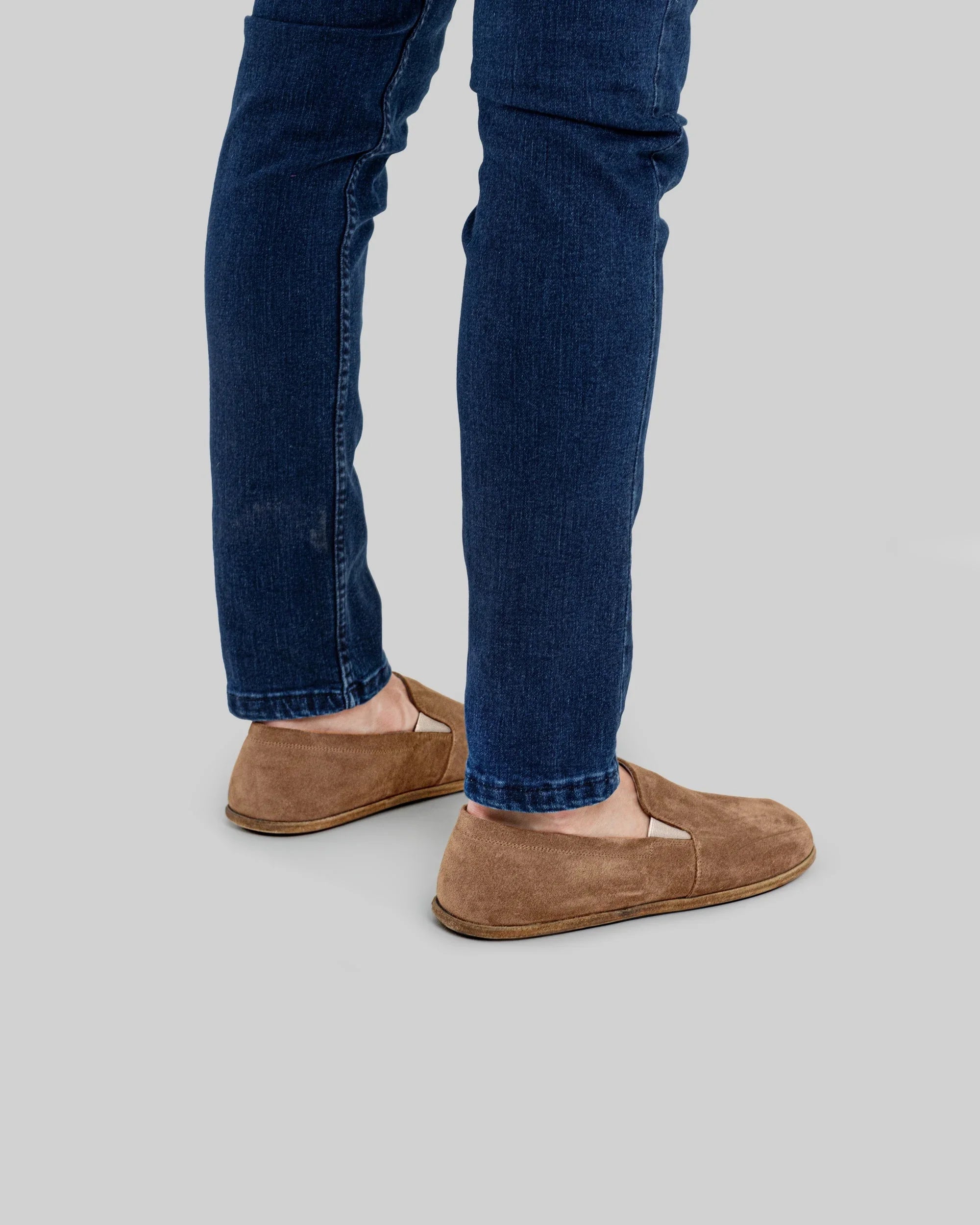 Top view Tan Barefoot Shoes - Handcrafted Calf Leather | Bespoky