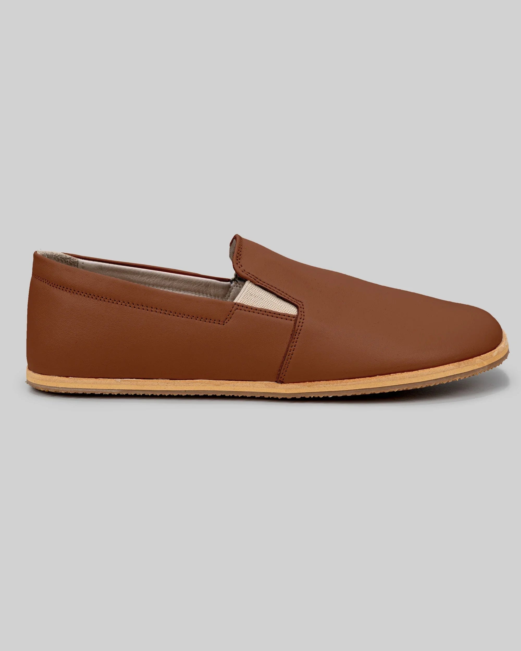 Top view Dark Brown Barefoot Shoes - Handcrafted Calf Leather | Bespoky