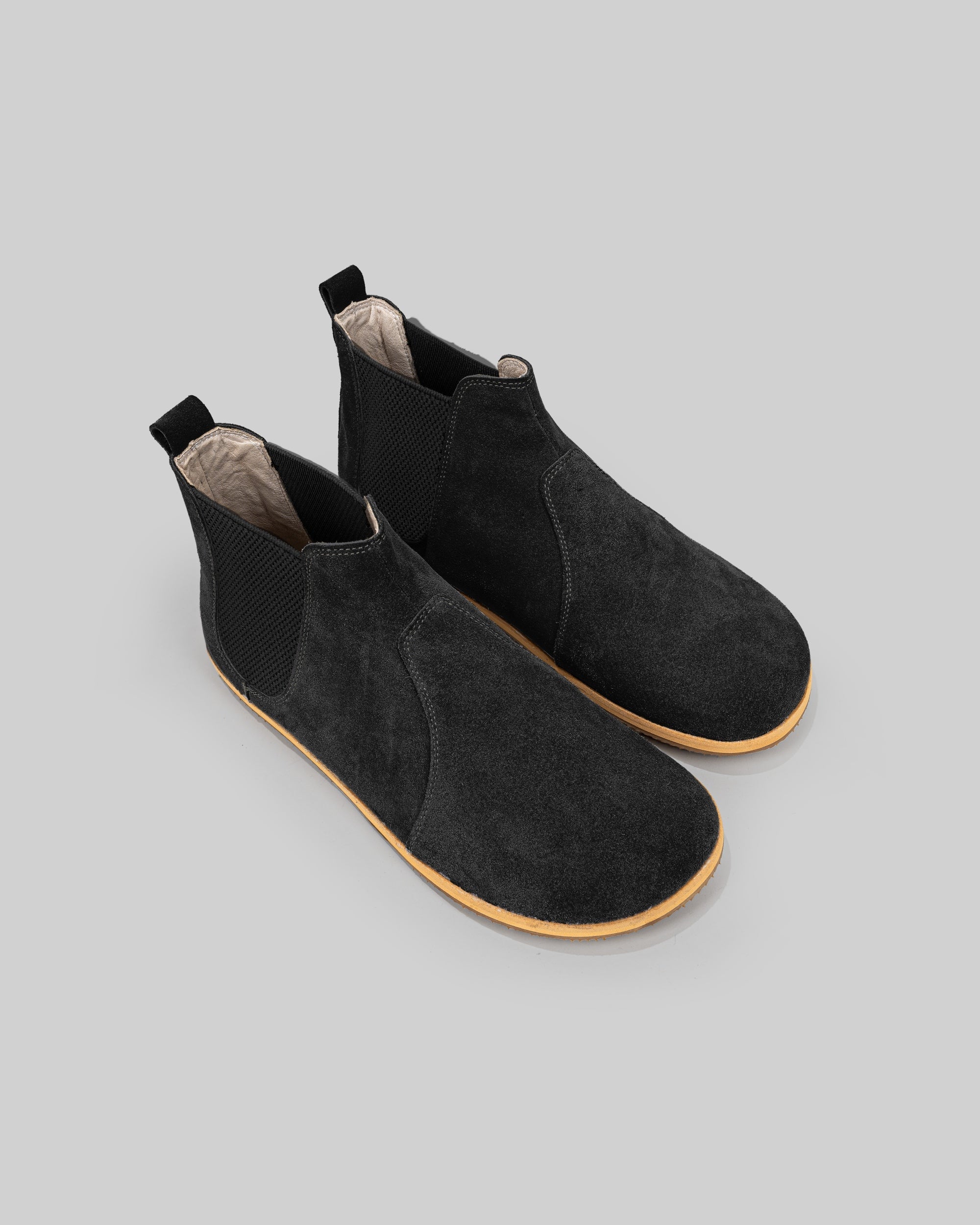 Women's Black Chelsea Boots - Handcrafted Calf Leather Wide Toe Box | Bespoky
