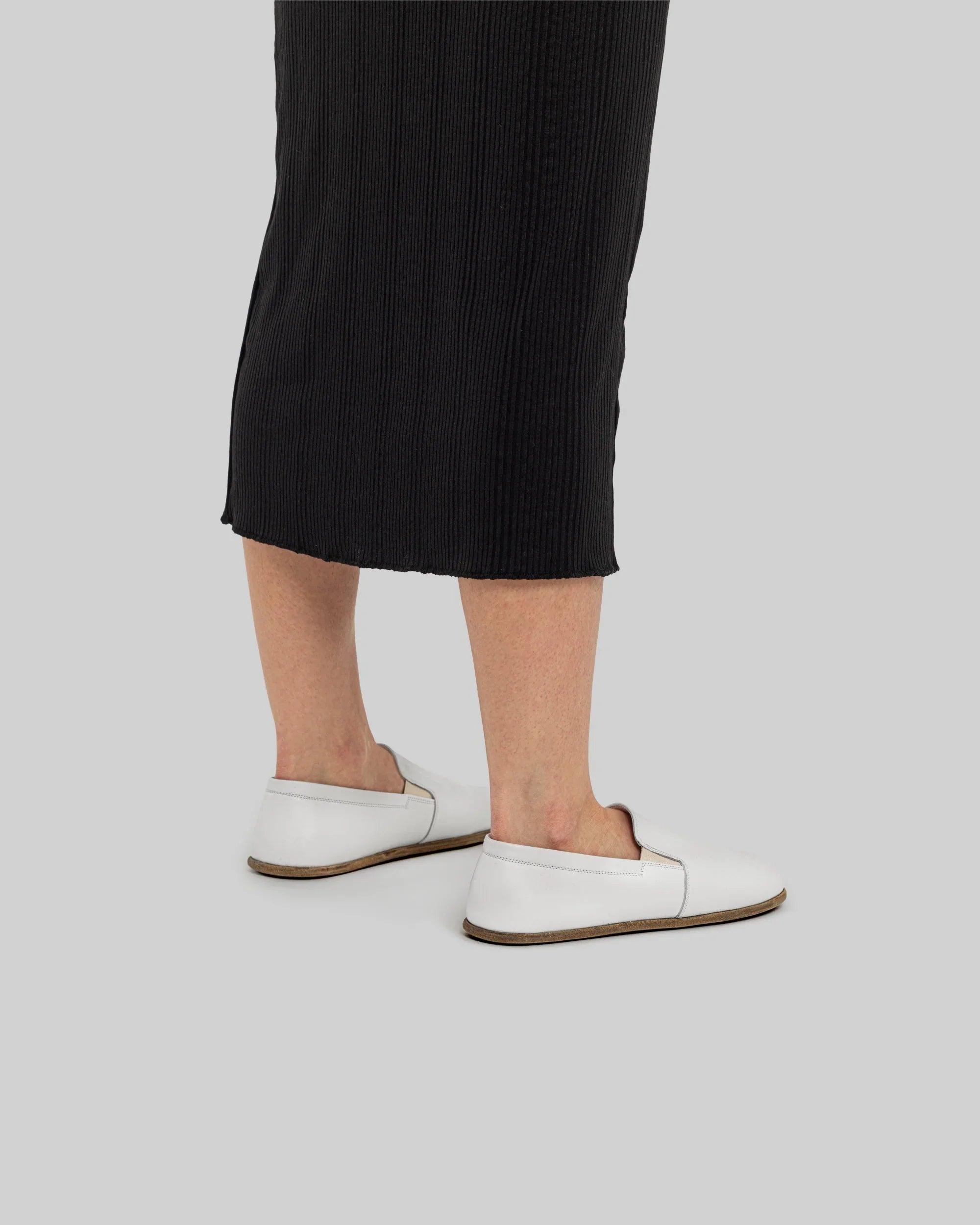 Sole detail White Barefoot Shoes - Zero Drop Calf Leather | Bespoky
