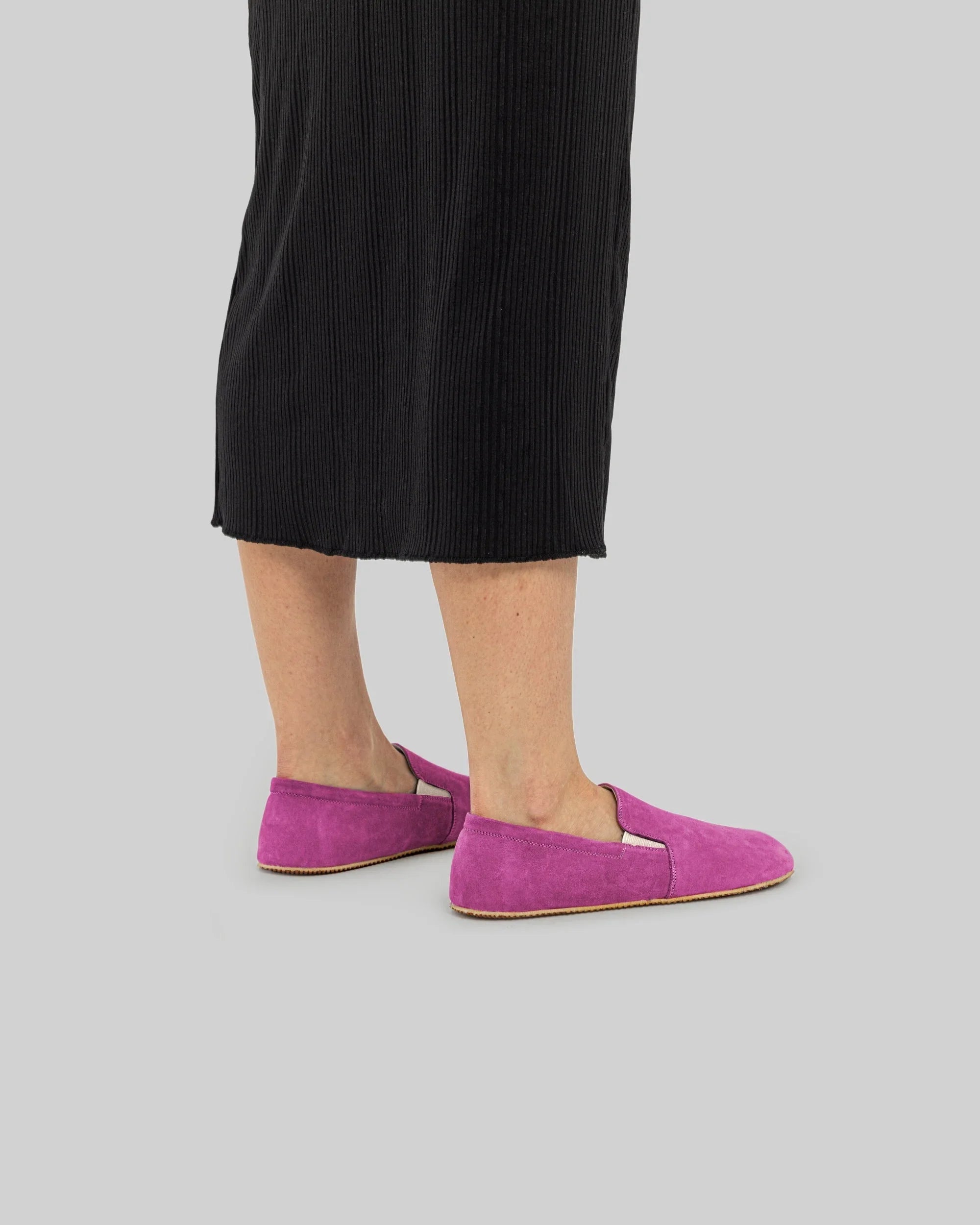 Pair Pink Barefoot Shoes - Barefoot Wide Toe Calf Leather | Bespoky