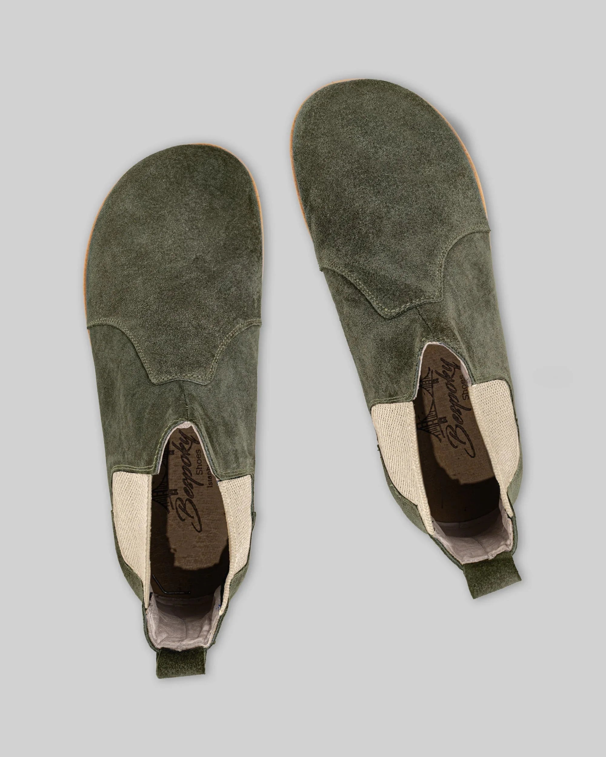 Side view Suede Chelsea Boots - Calf Leather Zero Drop | Bespoky