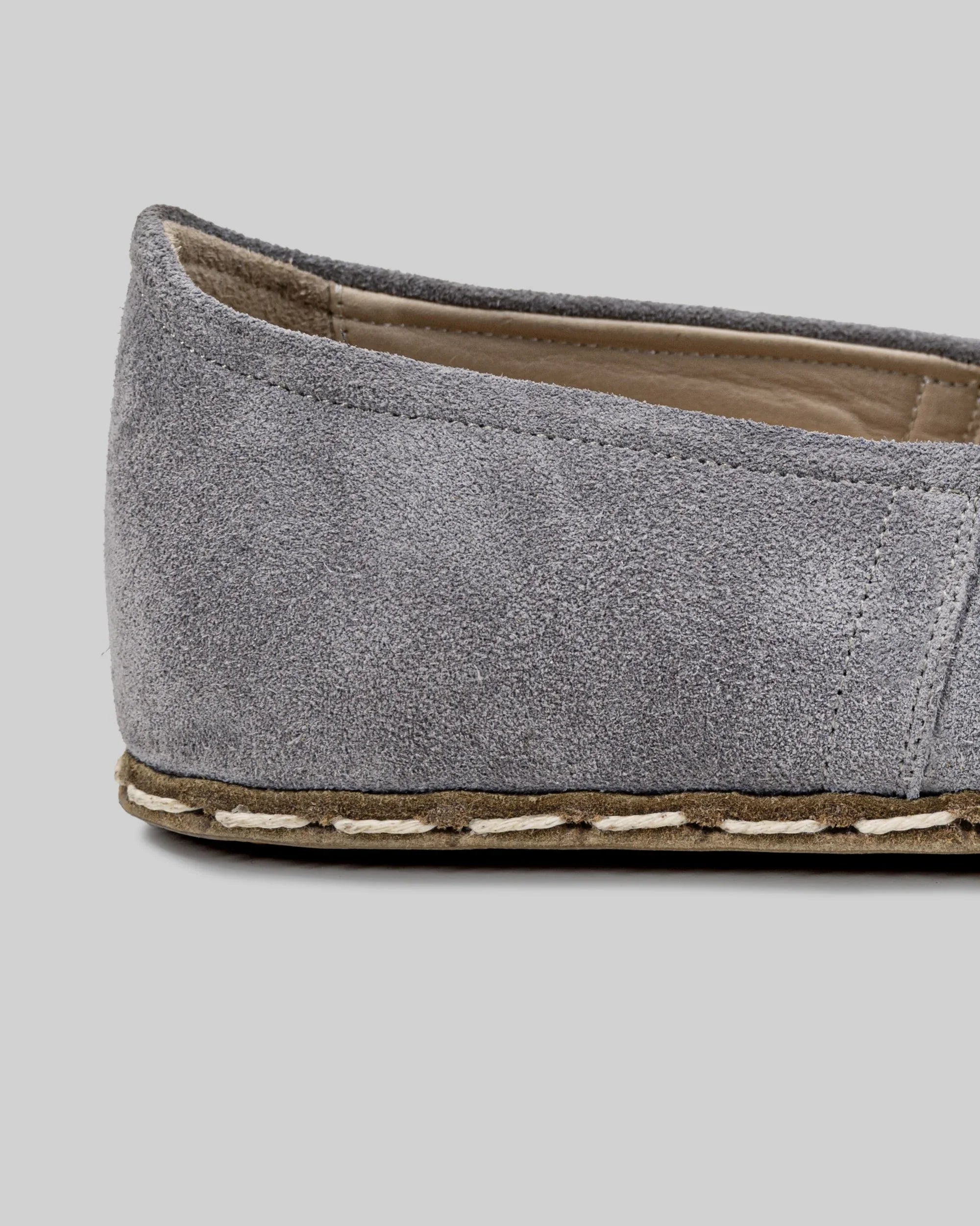 Top view Grey Barefoot Yemeni - Handcrafted Calf Leather | Bespoky