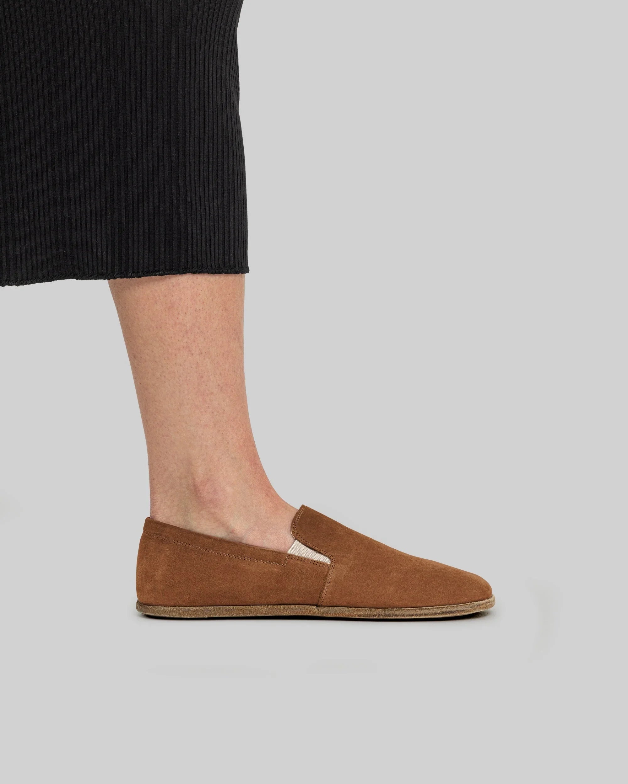 Pair Tan Barefoot Shoes - Barefoot Wide Toe Calf Leather | Bespoky