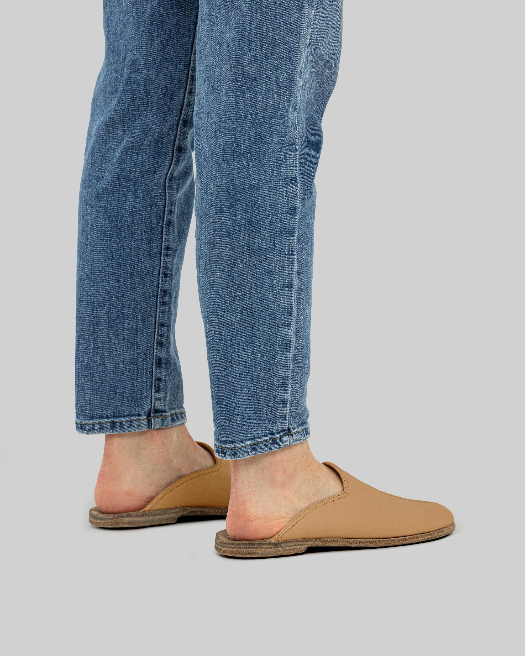 Top view Undyed Slippers - Handcrafted Calf Leather | Bespoky