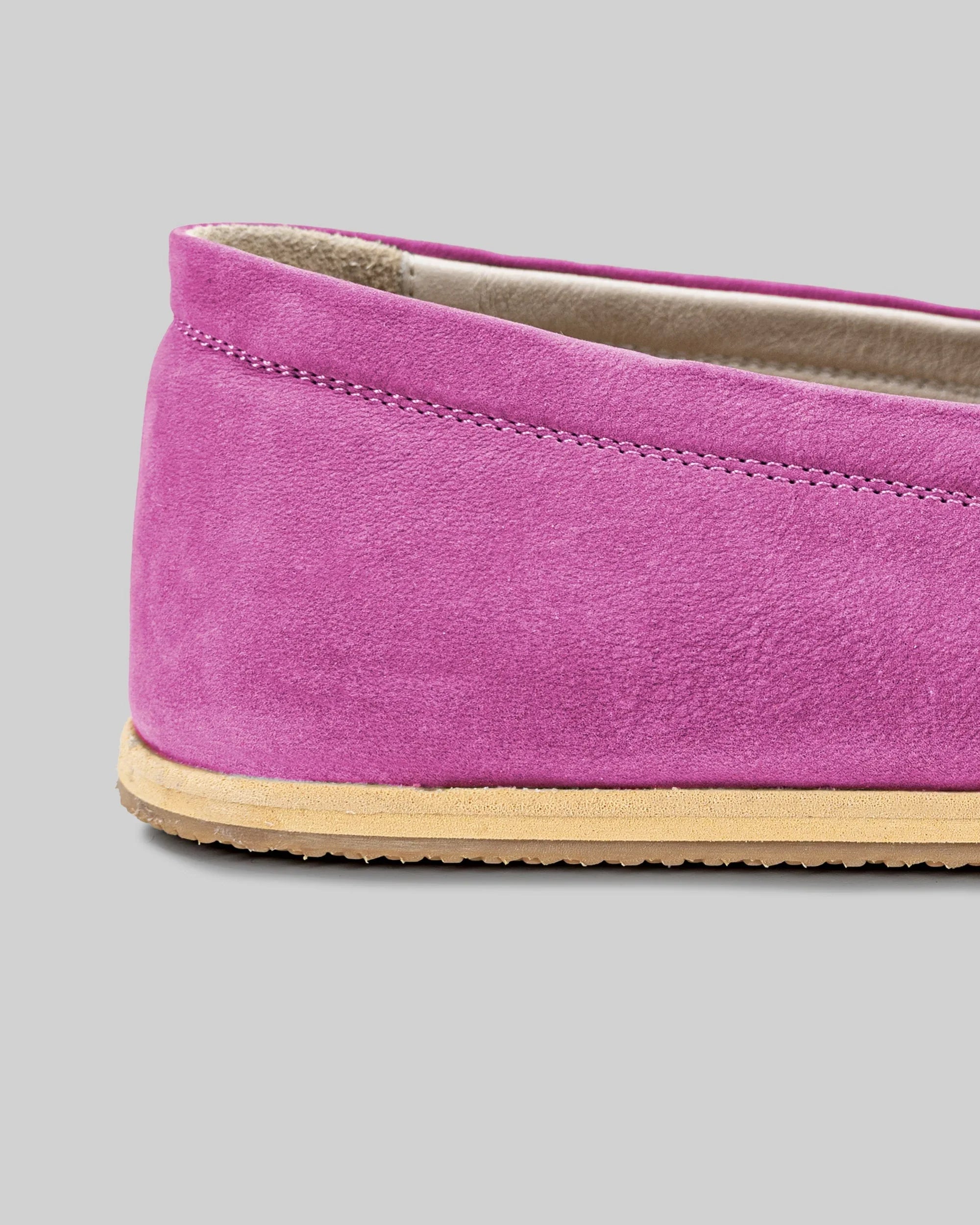 Detail Pink Barefoot Shoes - Handcrafted Calf Leather Turkey | Bespoky