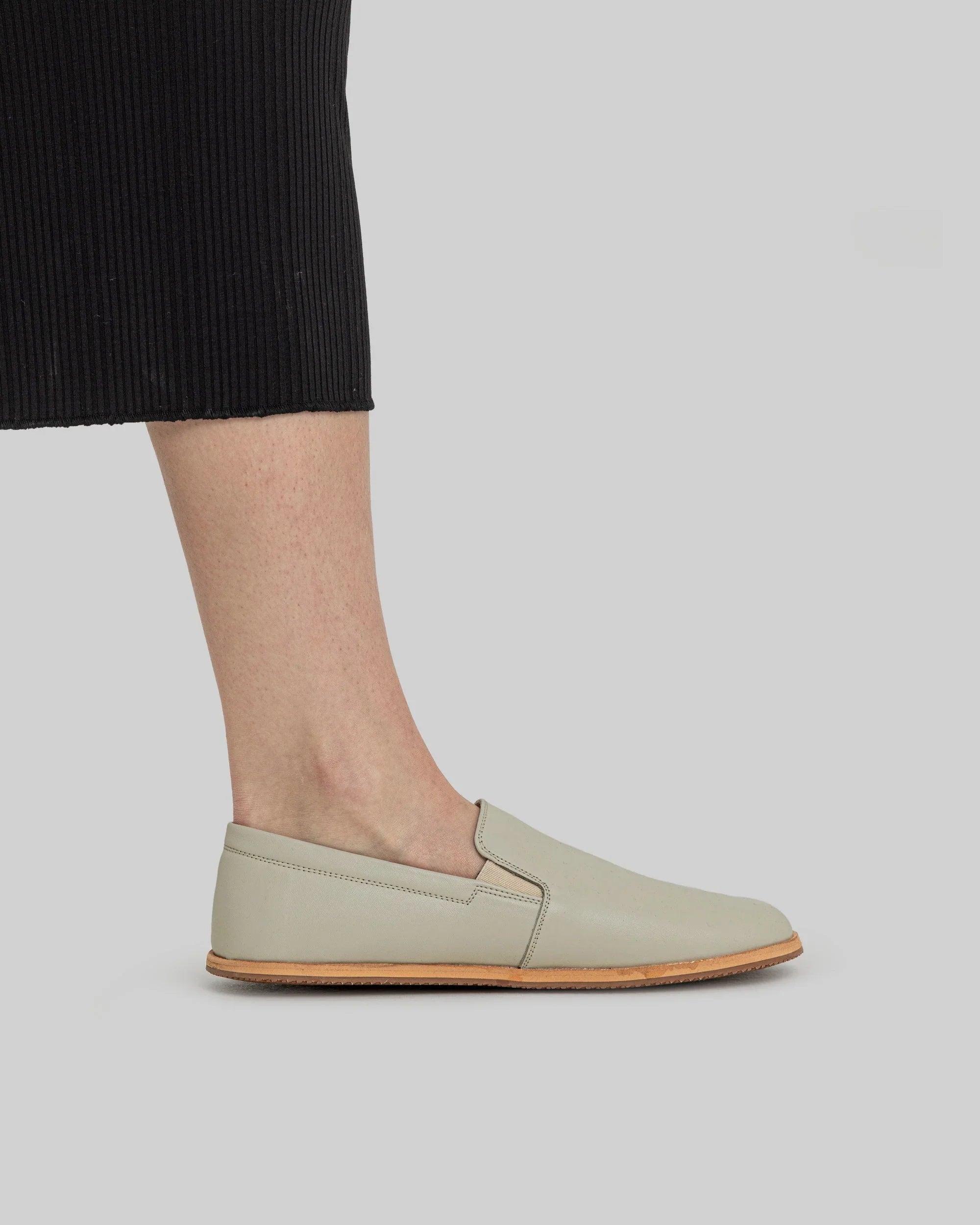 Side view Lucas Beige Barefoot Shoes - Calf Leather Zero Drop | Bespoky