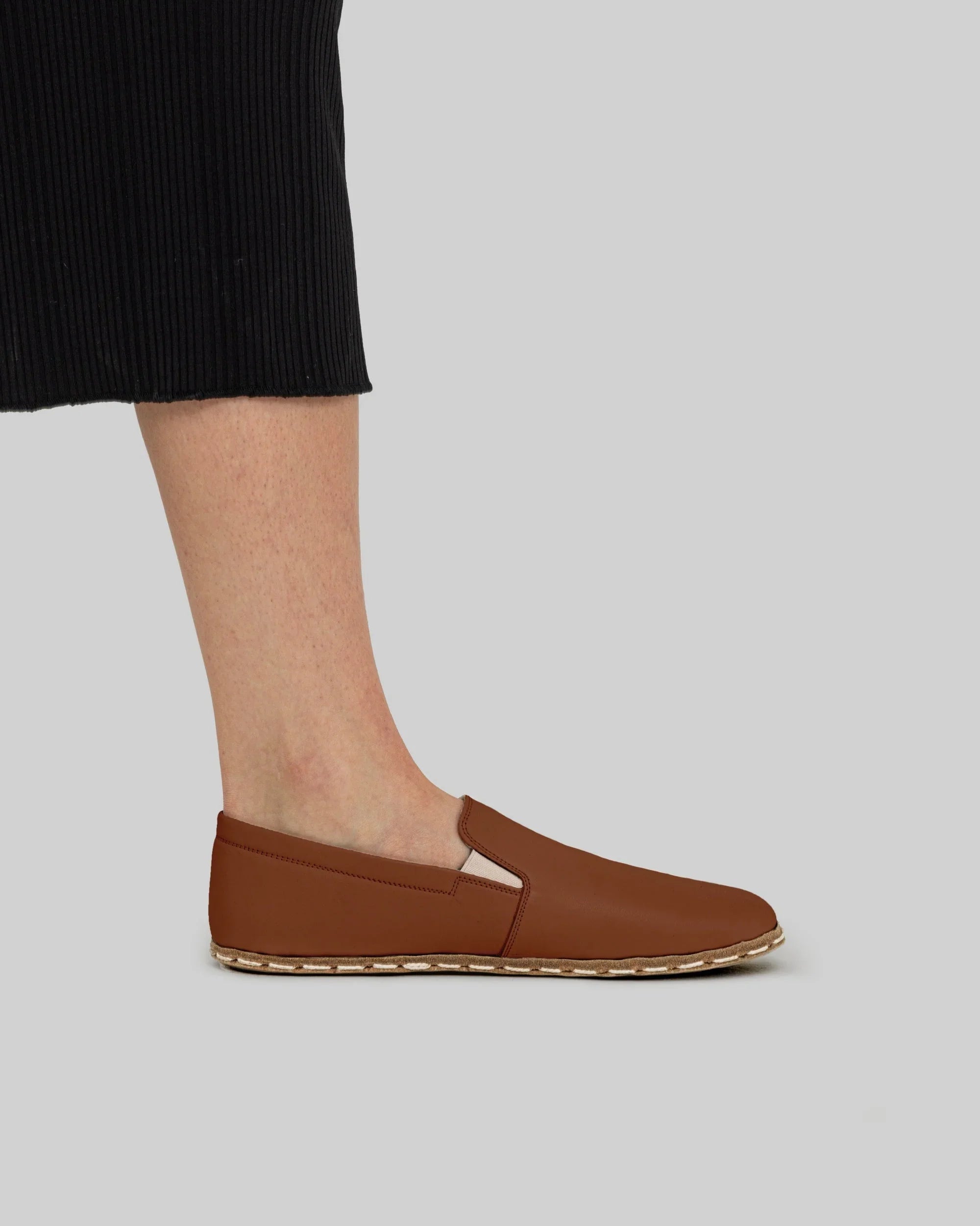 Side view Dark Brown Barefoot Shoes - Calf Leather Zero Drop | Bespoky