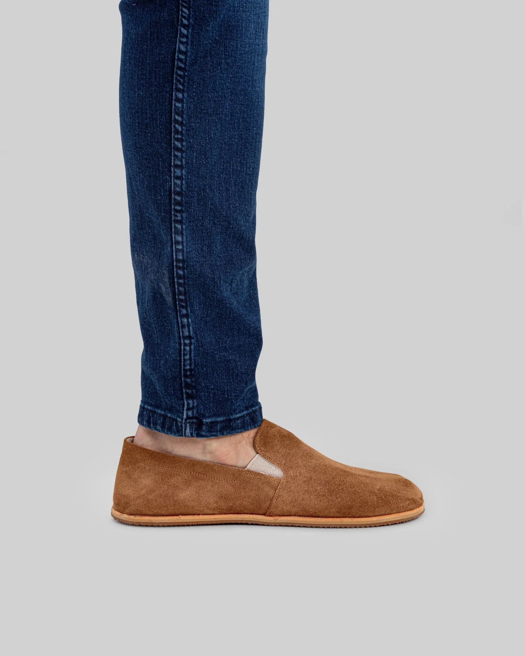 Back view Suede Barefoot Shoes - Calf Leather Handcrafted | Bespoky