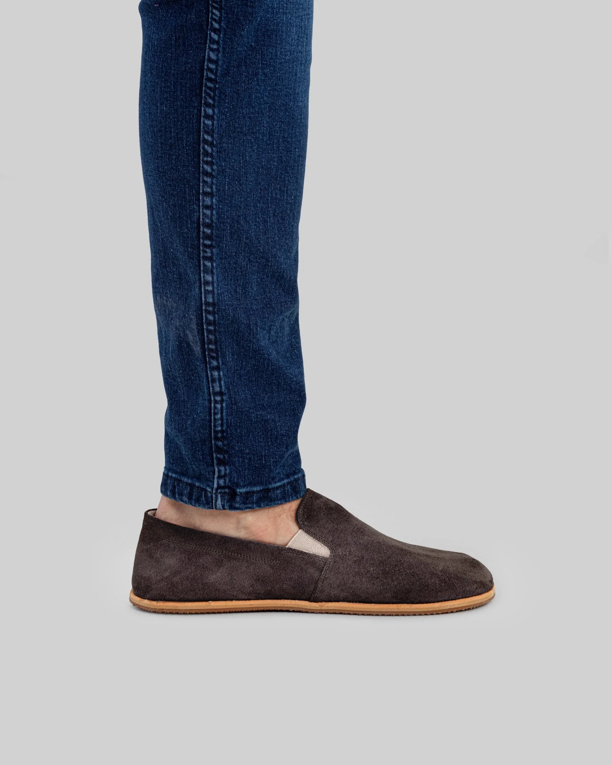 Detail Brown Barefoot Shoes - Handcrafted Calf Leather Turkey | Bespoky