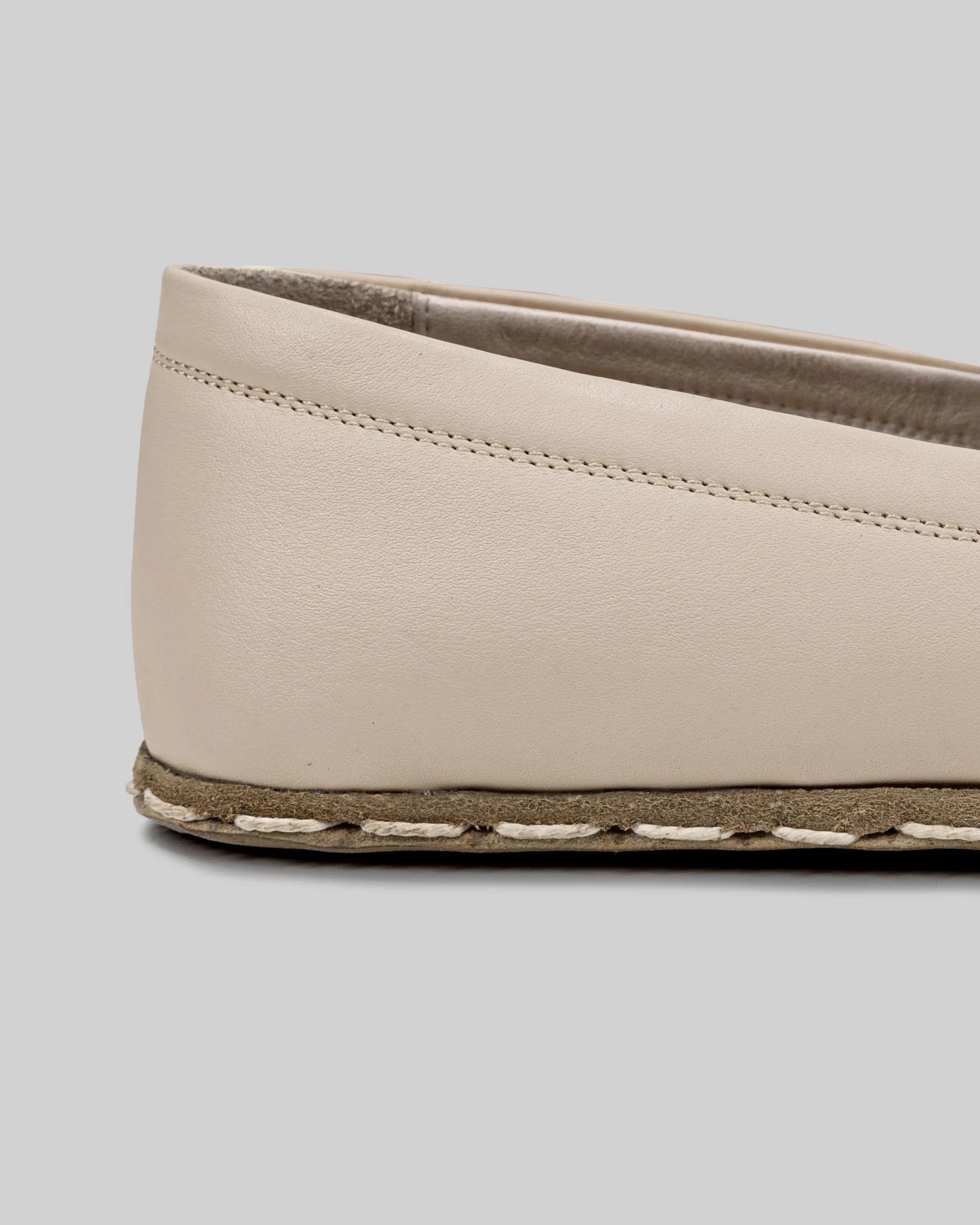 Side view Beige Barefoot Shoes - Calf Leather Zero Drop | Bespoky