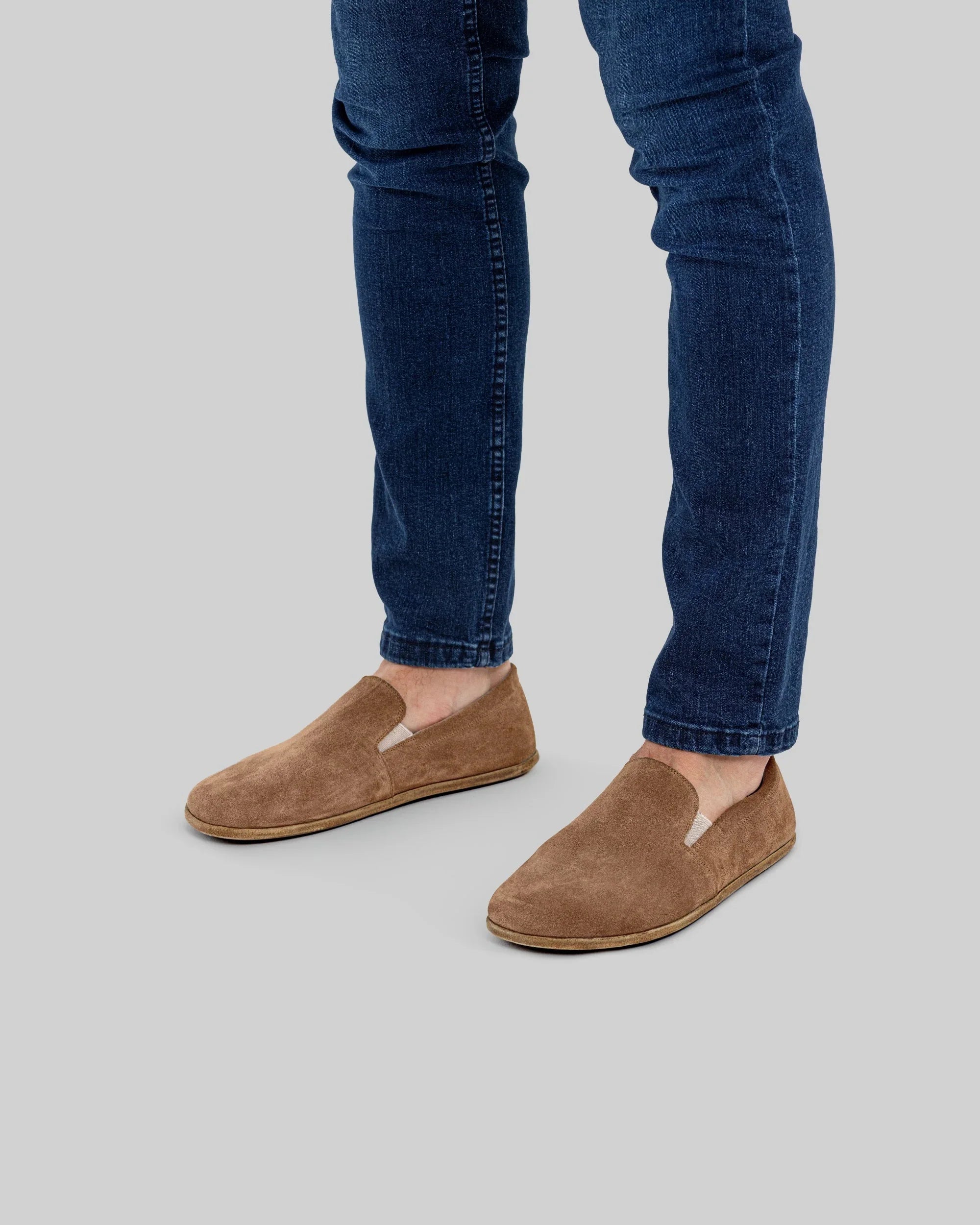Side view Tan Barefoot Shoes - Calf Leather Zero Drop | Bespoky