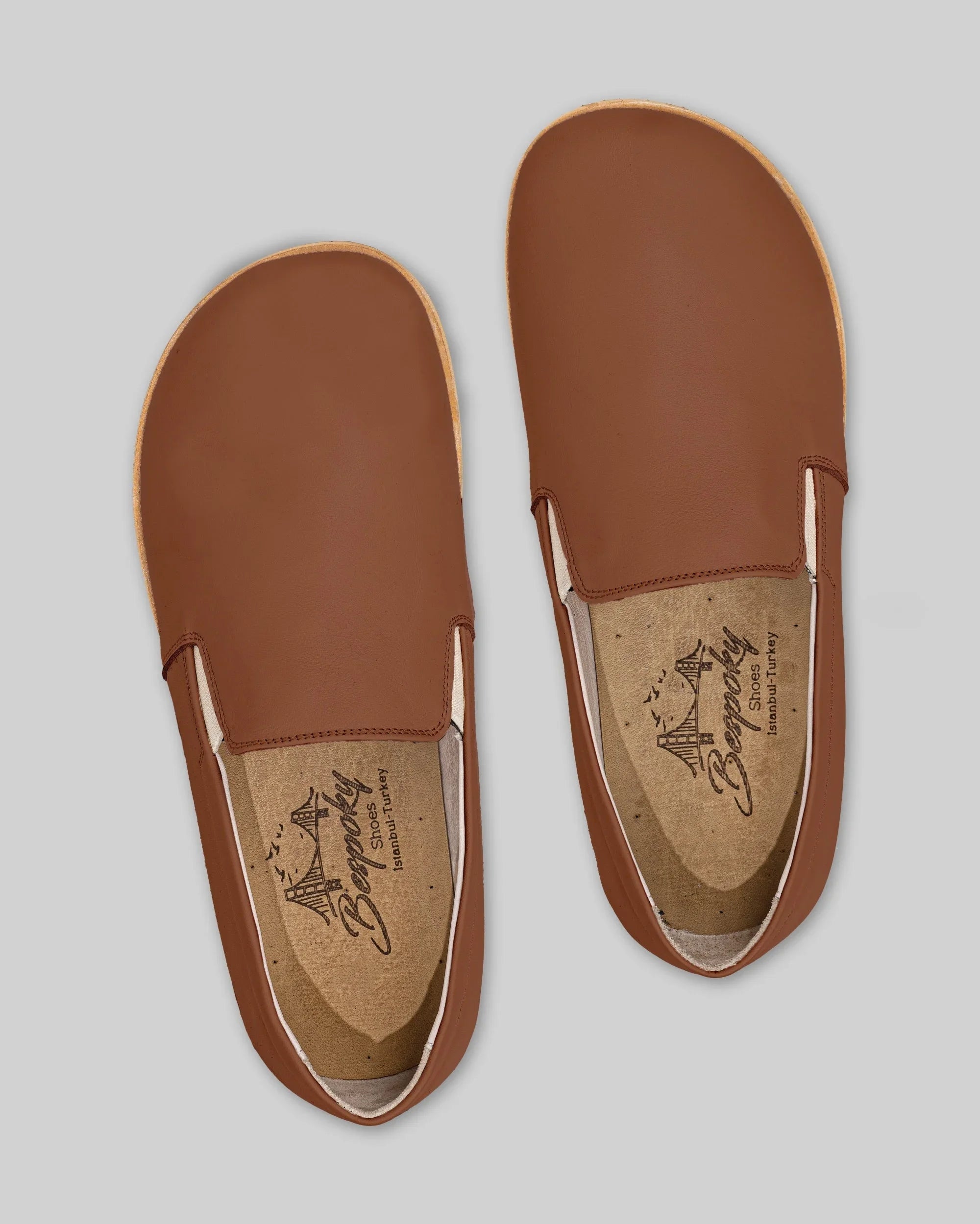 Side view Dark Brown Barefoot Shoes - Calf Leather Zero Drop | Bespoky
