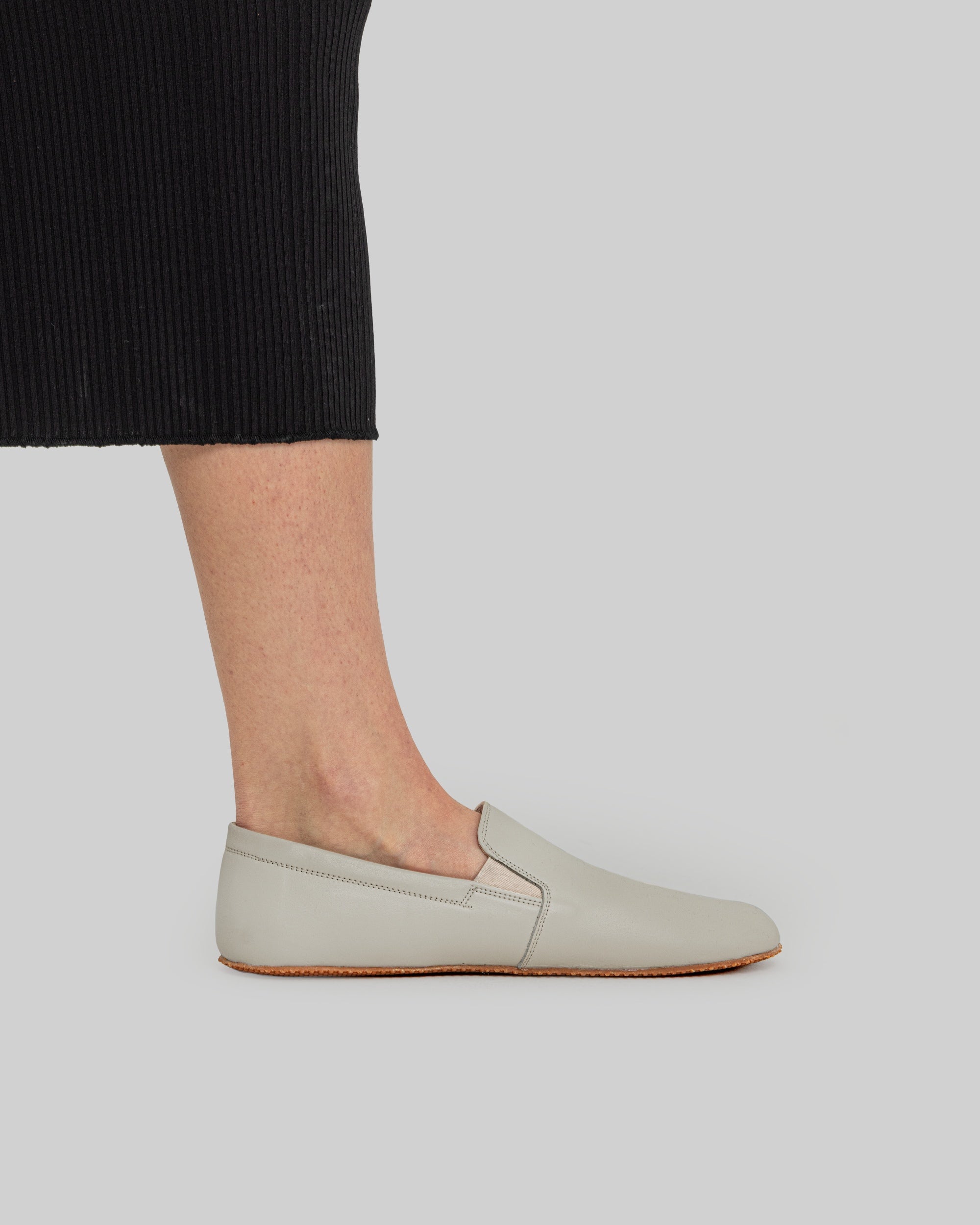 Sole detail Lucas Beige Barefoot Shoes - Zero Drop Calf Leather | Bespoky