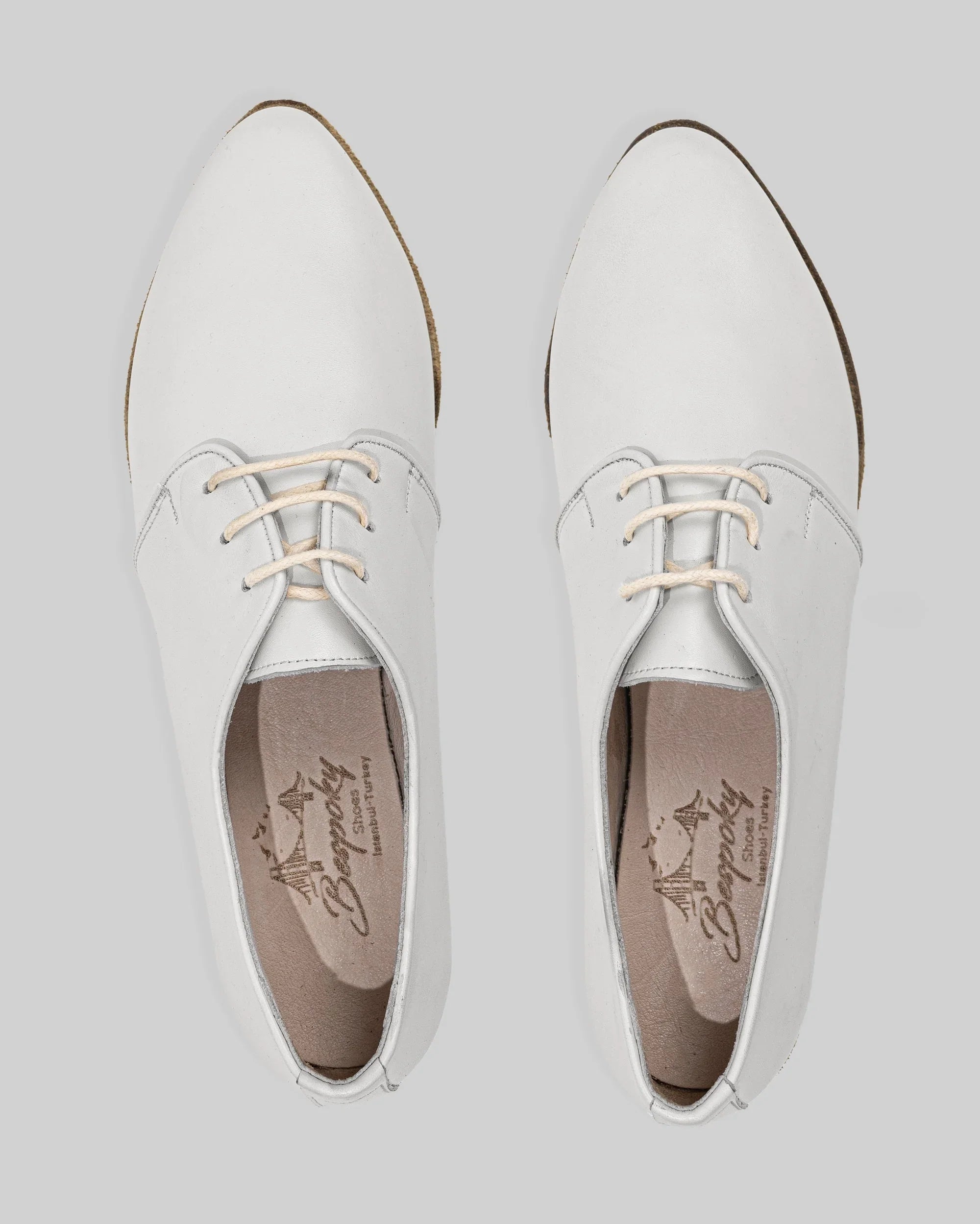 Sole detail White Pointed Toe Oxford - Zero Drop Calf Leather | Bespoky