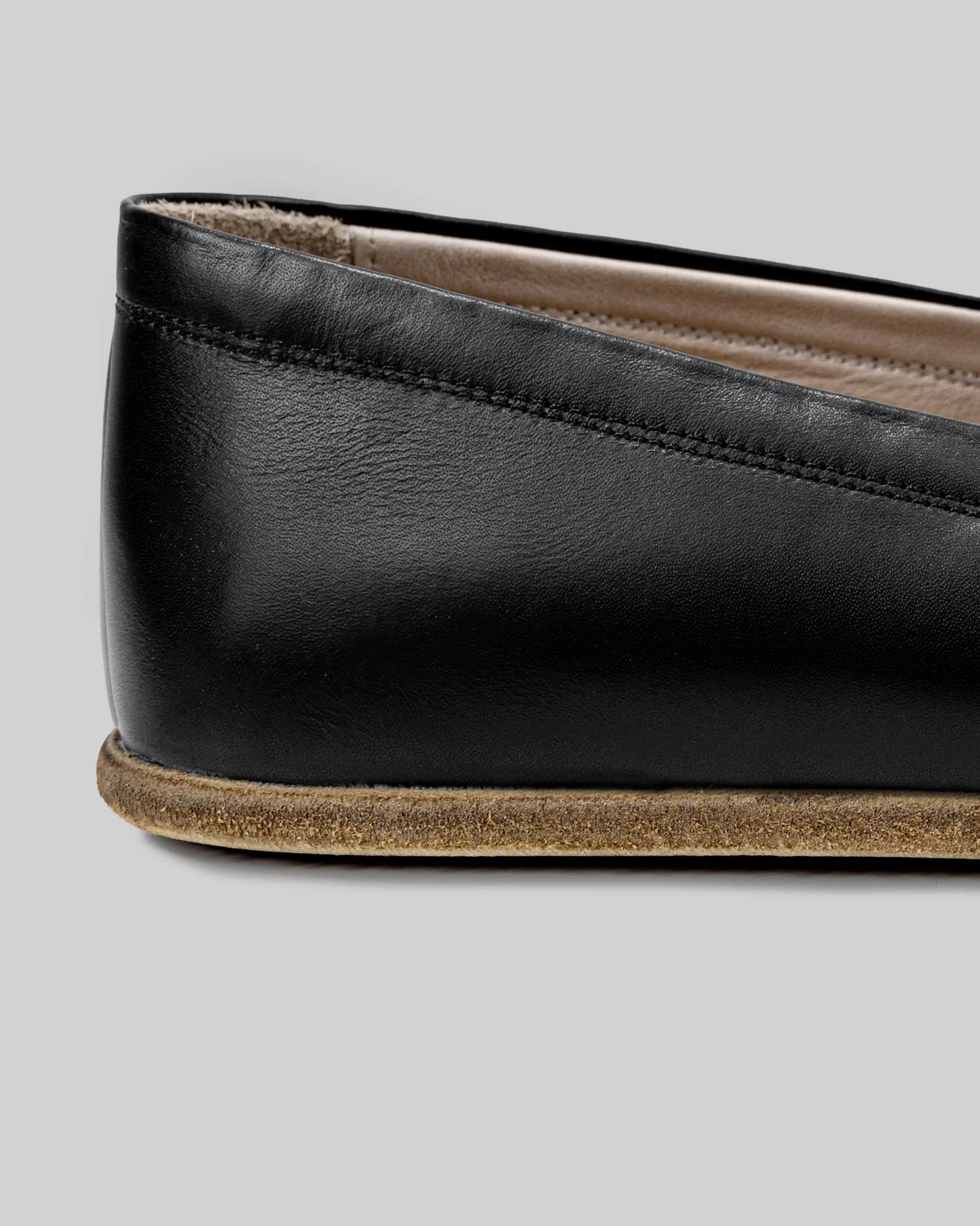 Top view Black Barefoot Shoes - Handcrafted Calf Leather | Bespoky