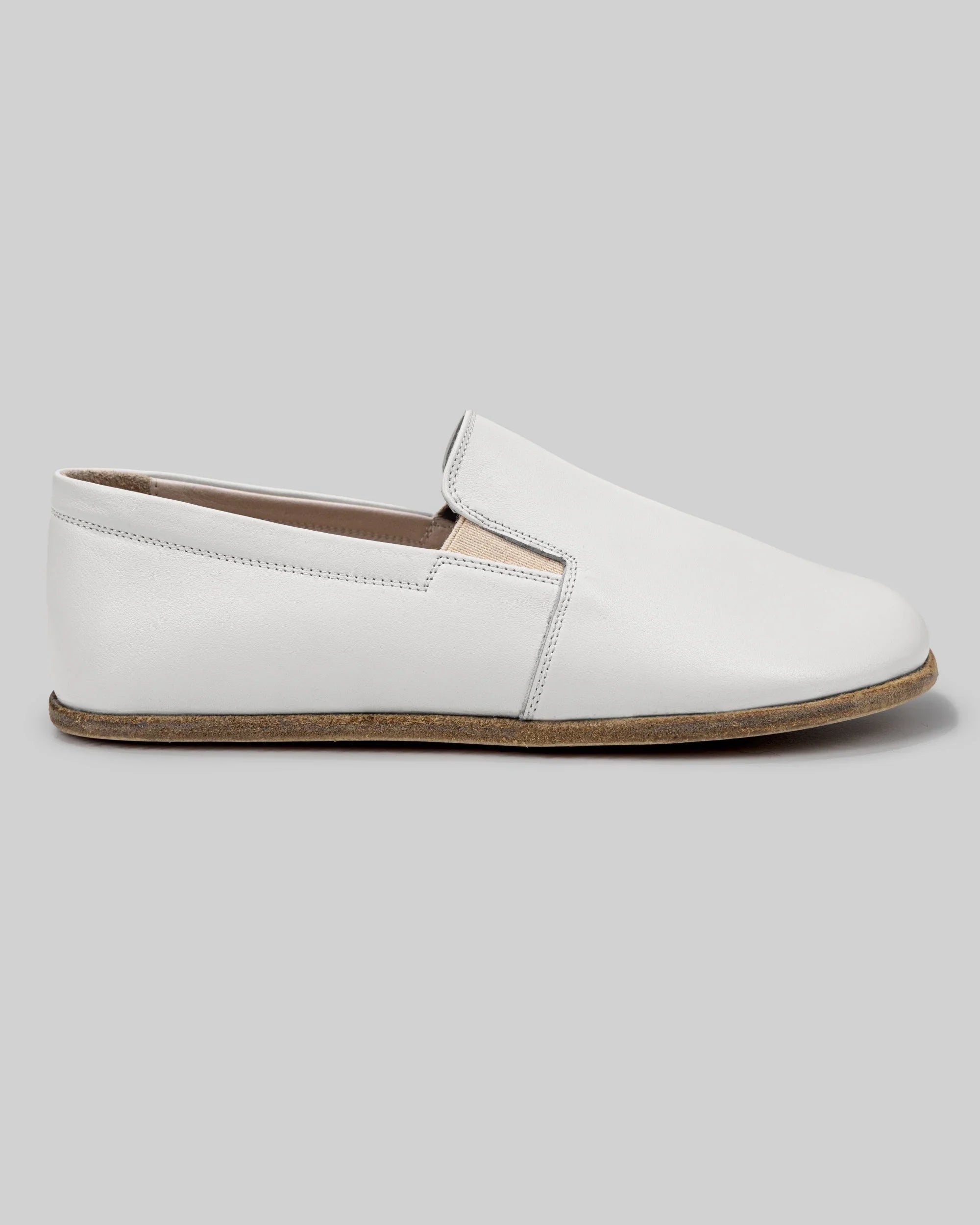 Close-up calf leather - White Barefoot Shoes Detail | Bespoky