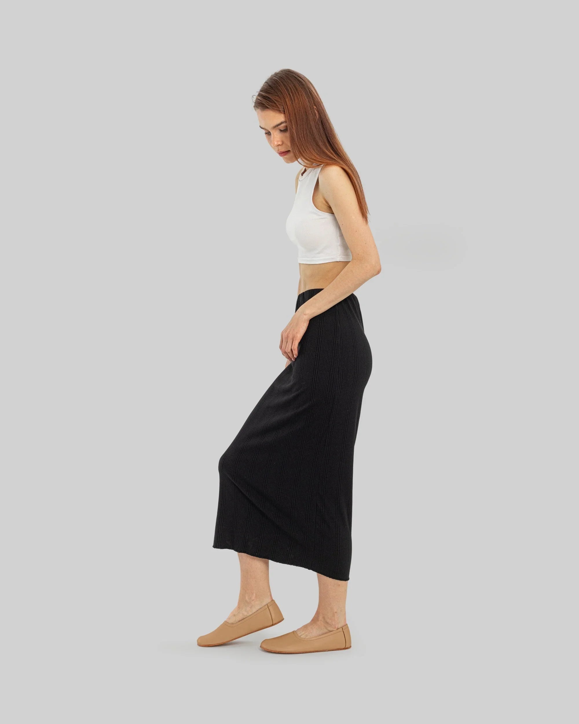 Detail Undyed Ballet Flats - Handcrafted Calf Leather Turkey | Bespoky