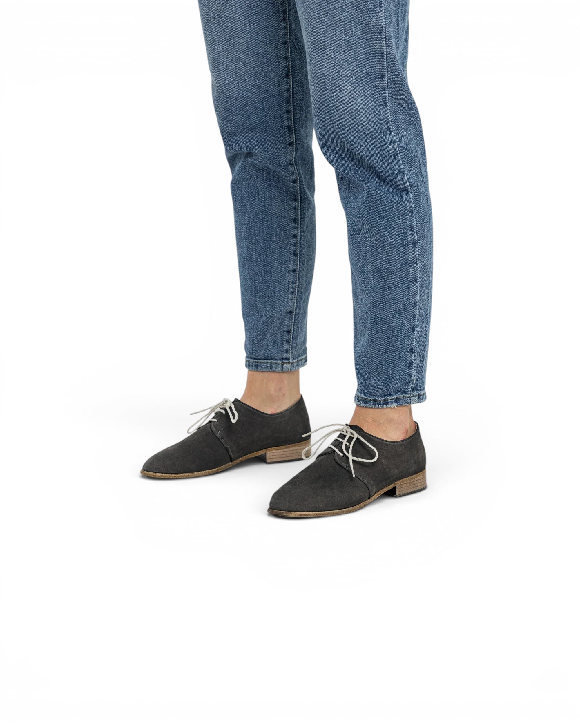 Top view Smoked Pointed Toe Oxford - Handcrafted Calf Leather | Bespoky