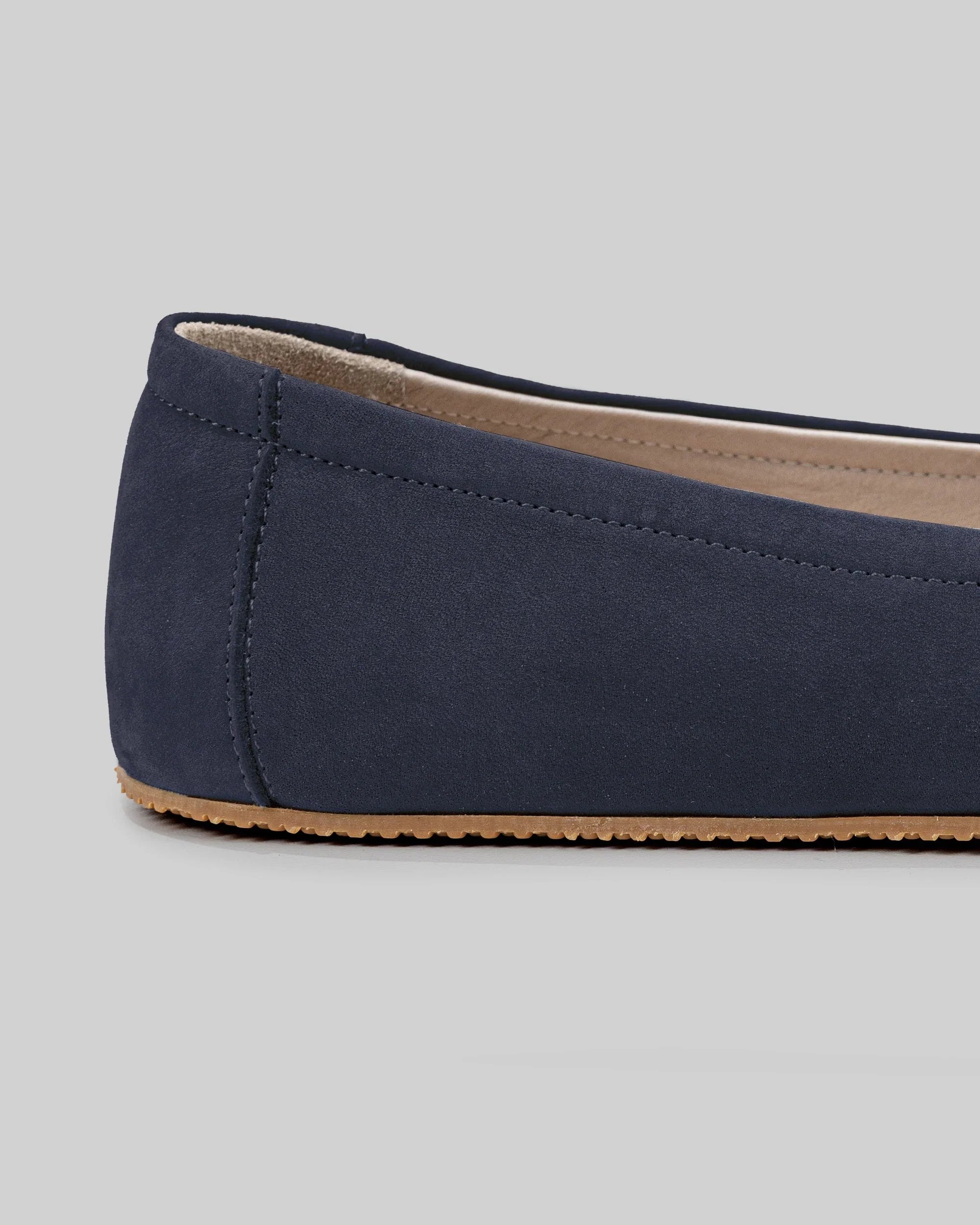 Top view Navy Ballet Flats - Handcrafted Calf Leather | Bespoky