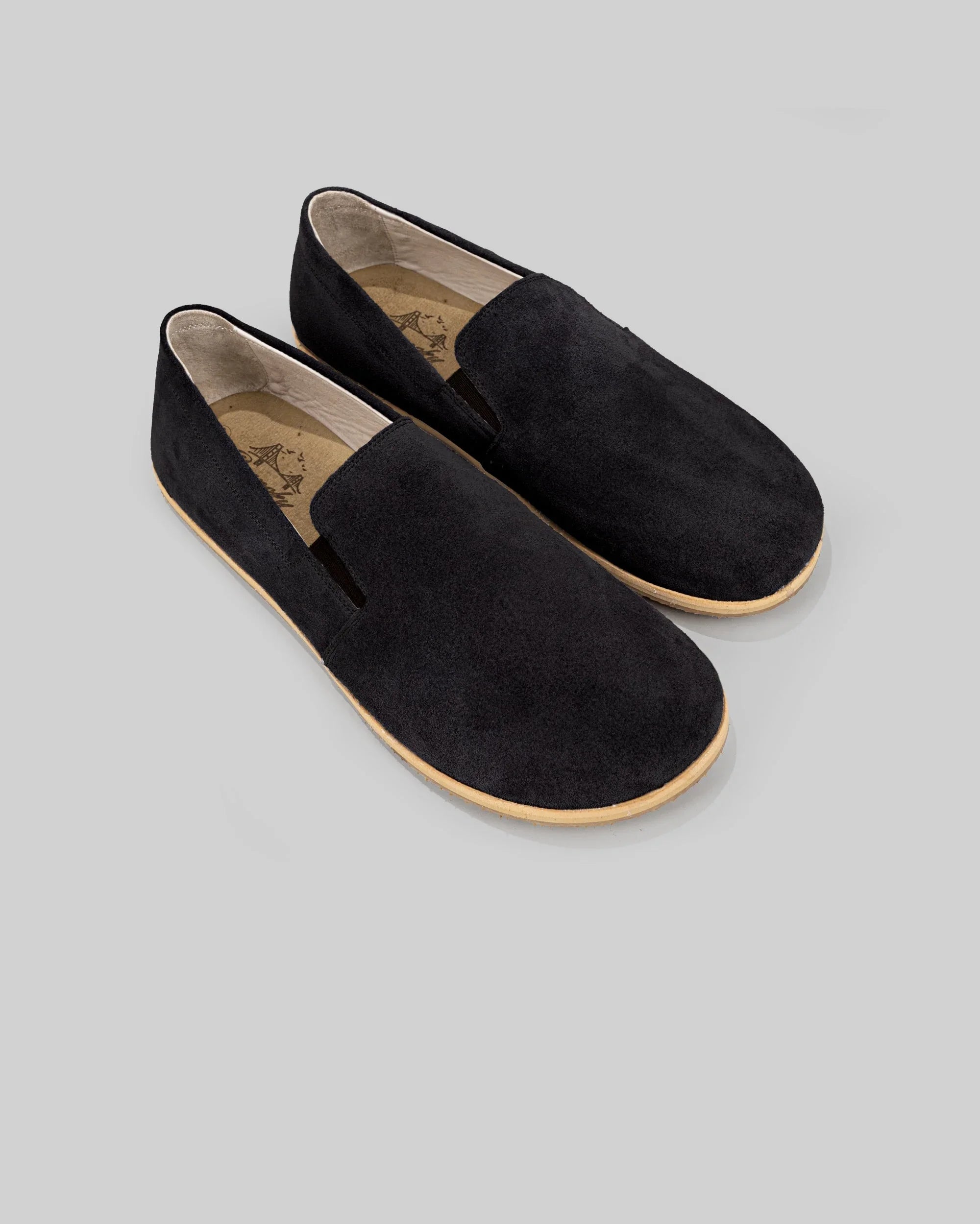 Women's Black Barefoot Shoes - Handcrafted Calf Leather Wide Toe Box | Bespoky