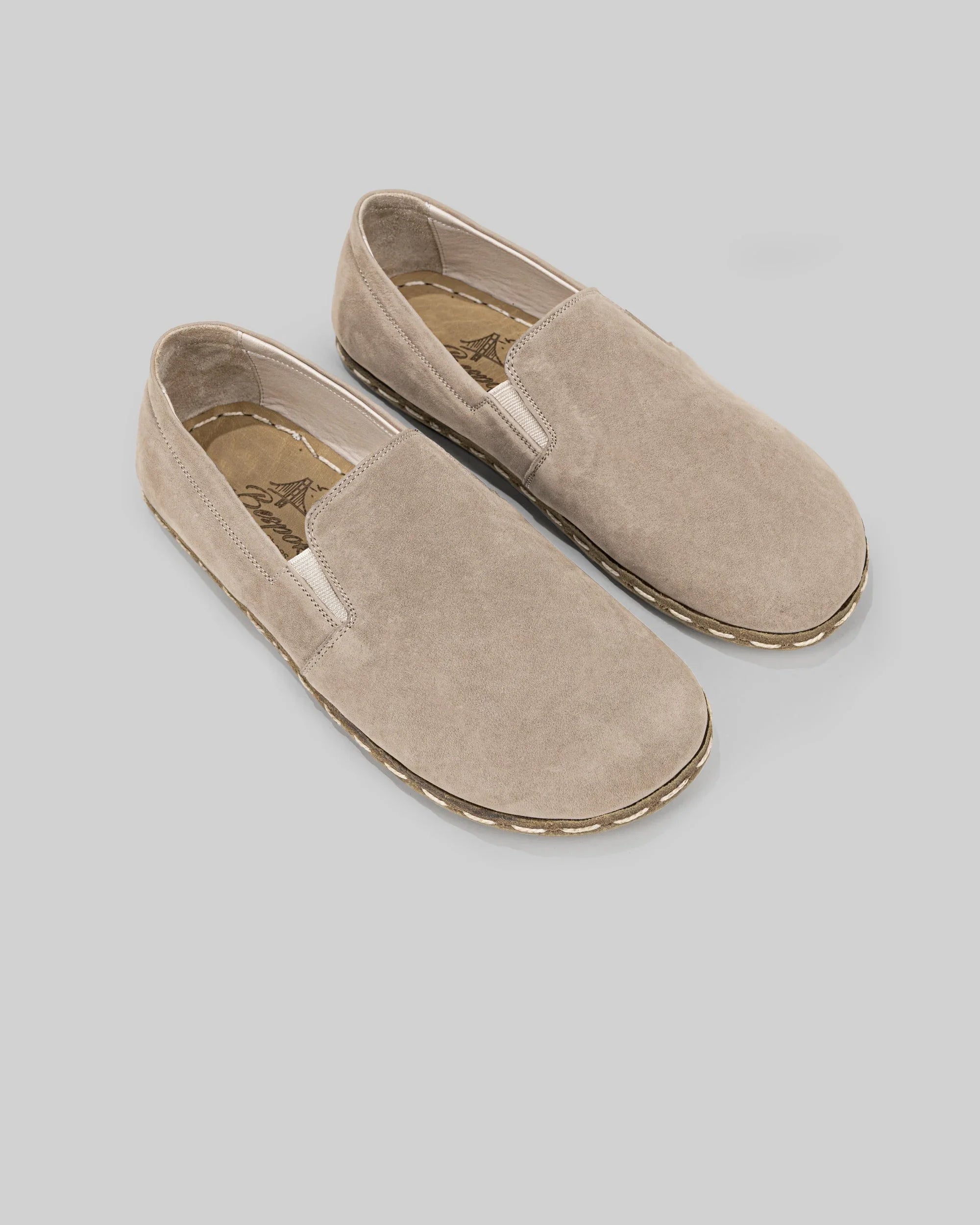 Women's Beige Barefoot Shoes - Handcrafted Calf Leather Wide Toe Box | Bespoky