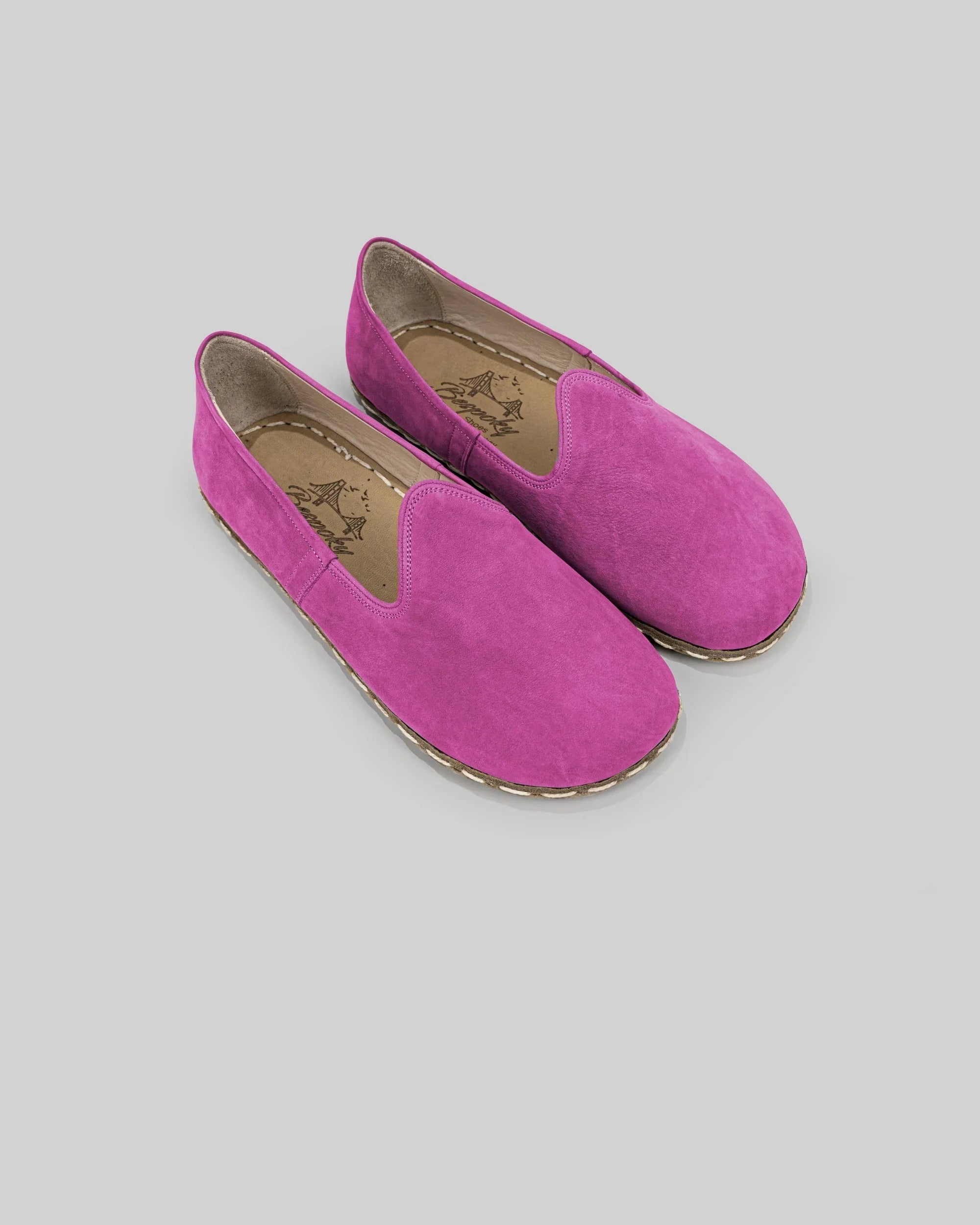 Women's Pink Barefoot Yemeni - Handcrafted Calf Leather Wide Toe Box | Bespoky