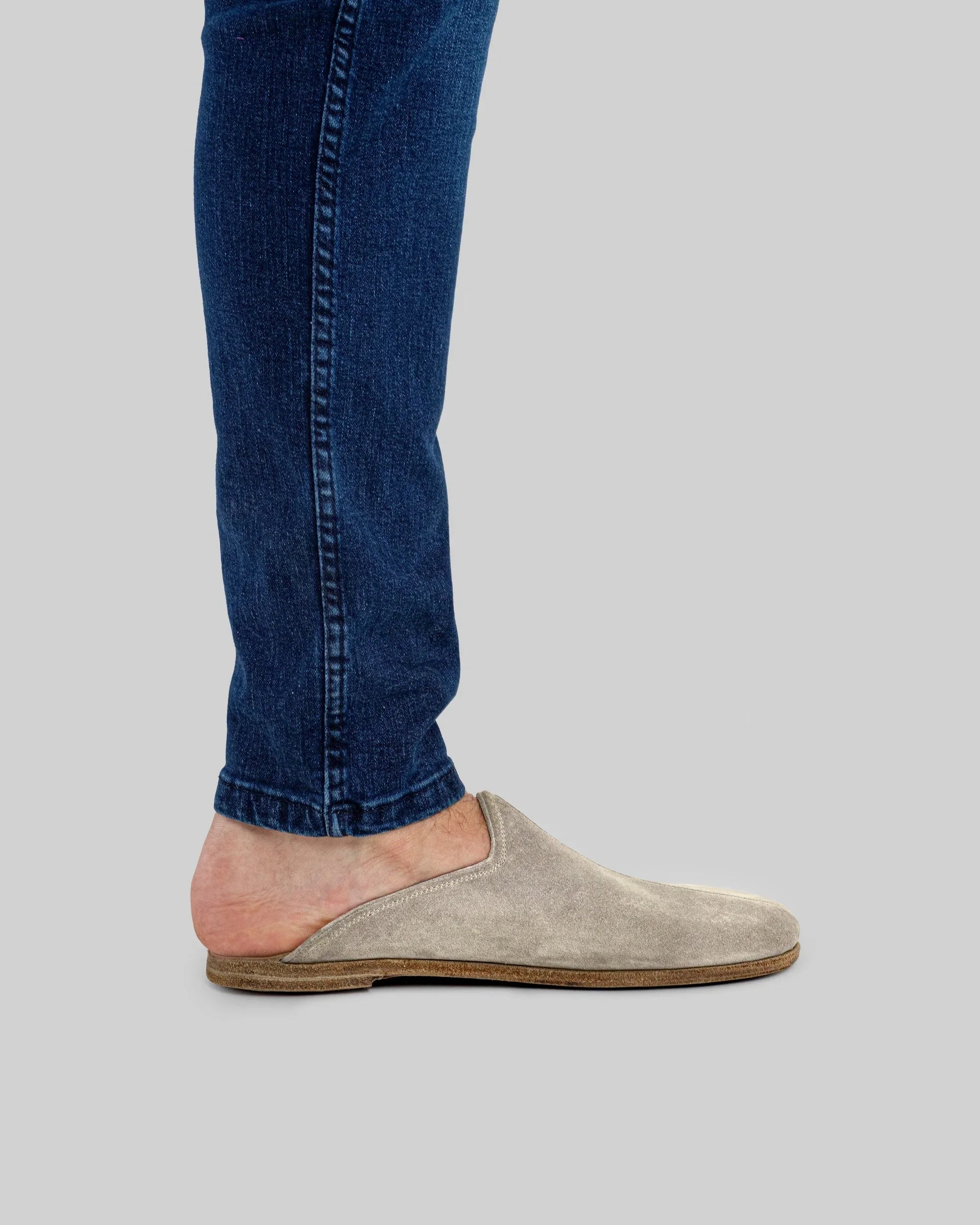 Pair Suede Slippers - Barefoot Wide Toe Calf Leather | Bespoky
