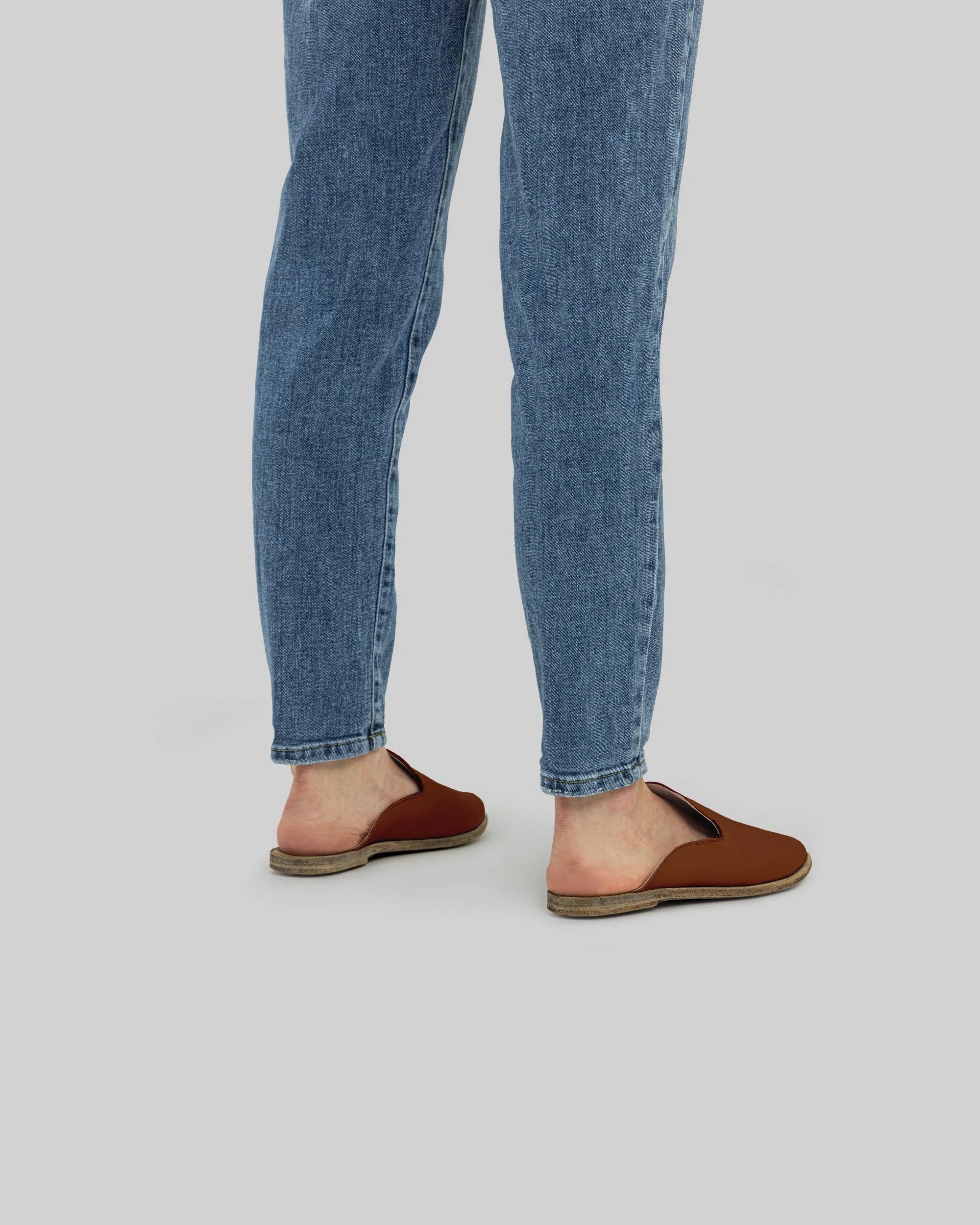 Top view Dark Brown Pointed Toe Mules - Handcrafted Calf Leather | Bespoky
