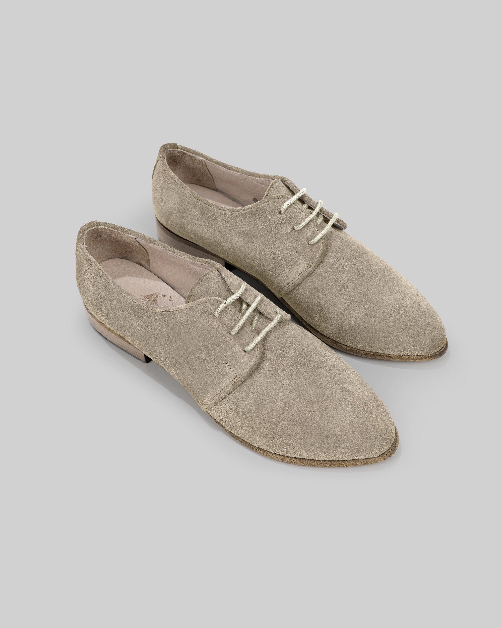 Women's Leather Pointed Toe Oxford - Handcrafted Calf Leather Wide Toe Box | Bespoky