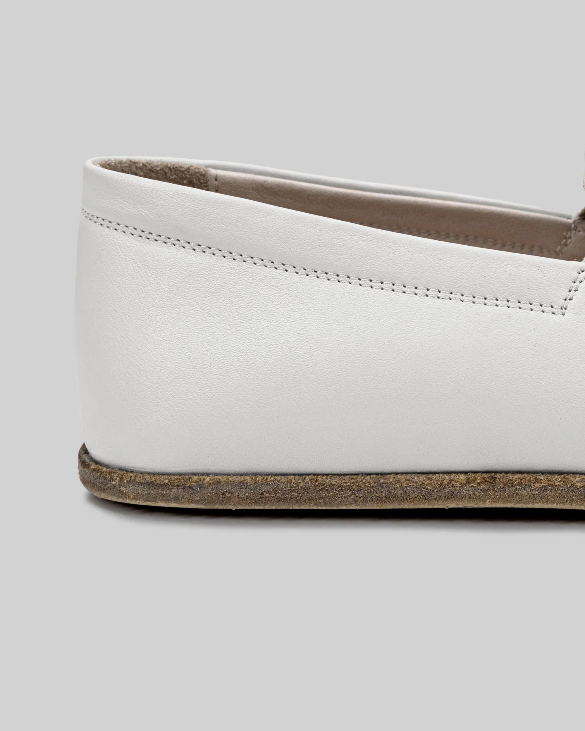 Side view White Barefoot Shoes - Calf Leather Zero Drop | Bespoky