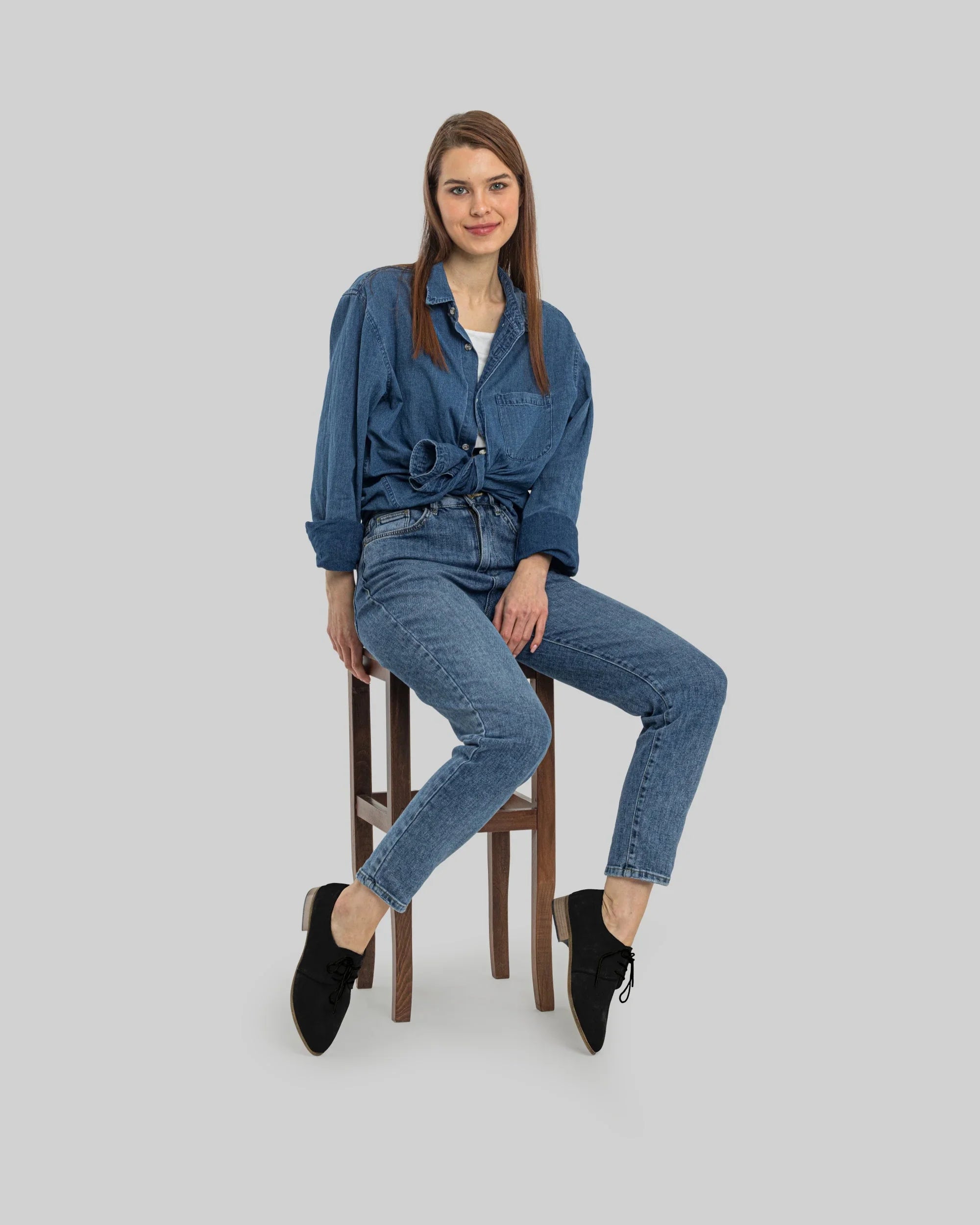 Back view Black Pointed Toe Oxford - Calf Leather Handcrafted | Bespoky
