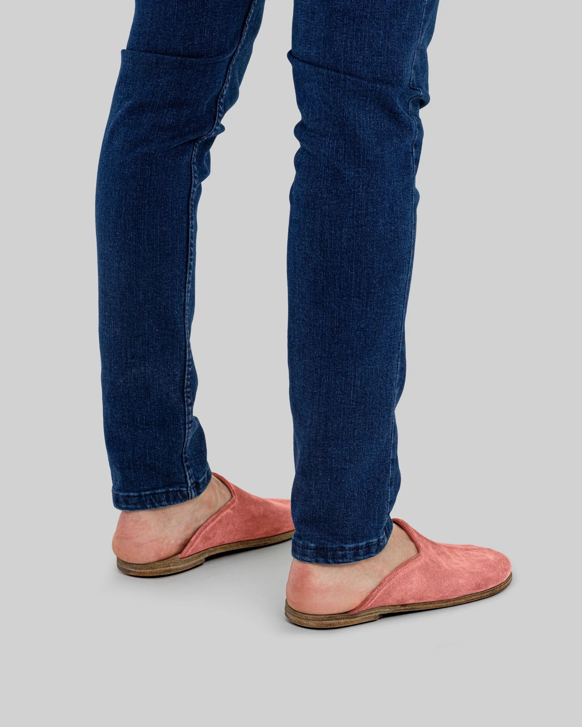 Detail Pink Slippers - Handcrafted Calf Leather Turkey | Bespoky